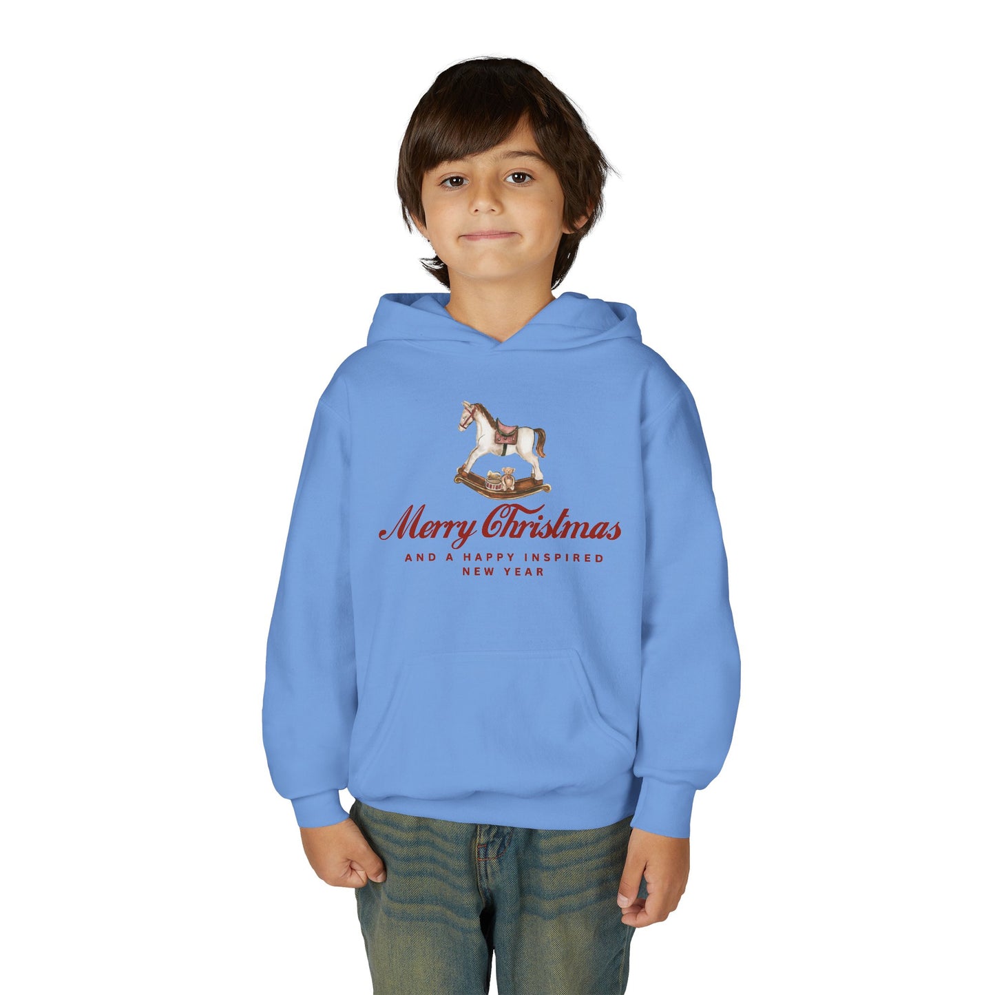 INSPIRED Youth Christmas Horse Holiday Hoodie