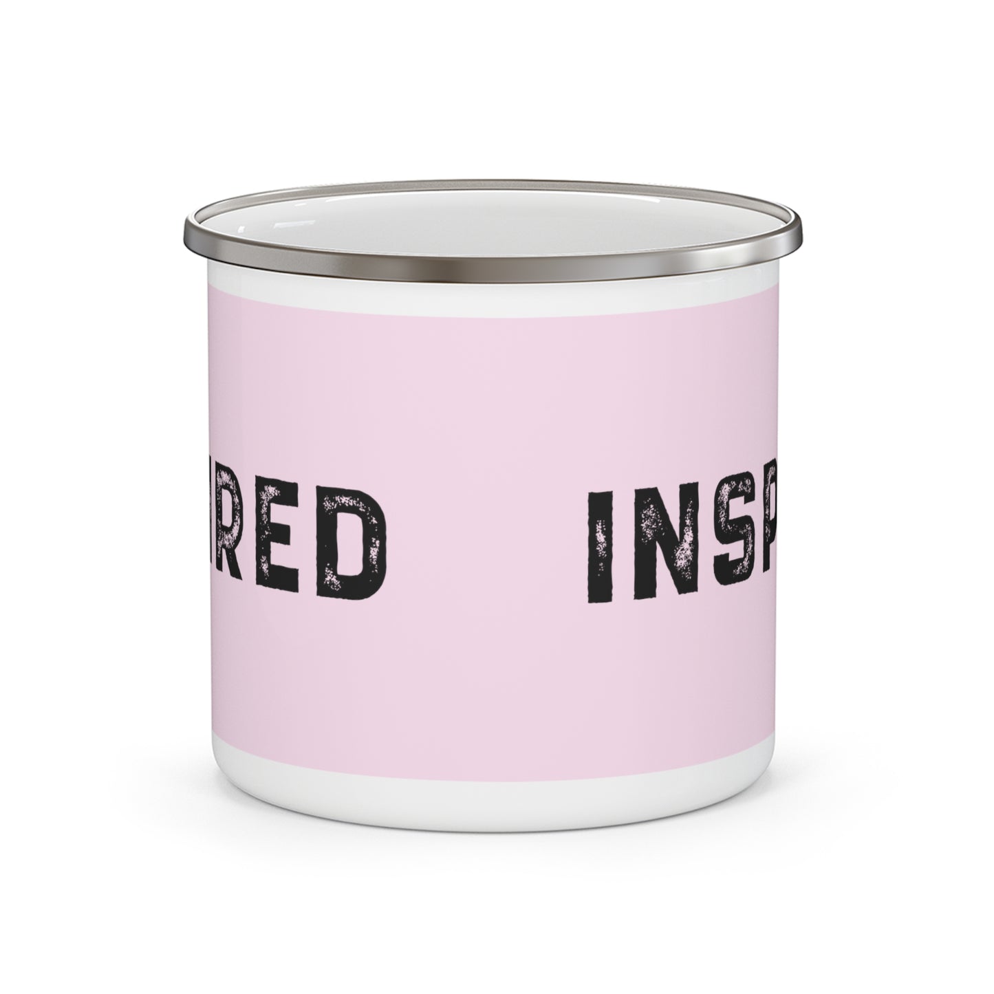 INSPIRED Pink Enamel Camping Mug