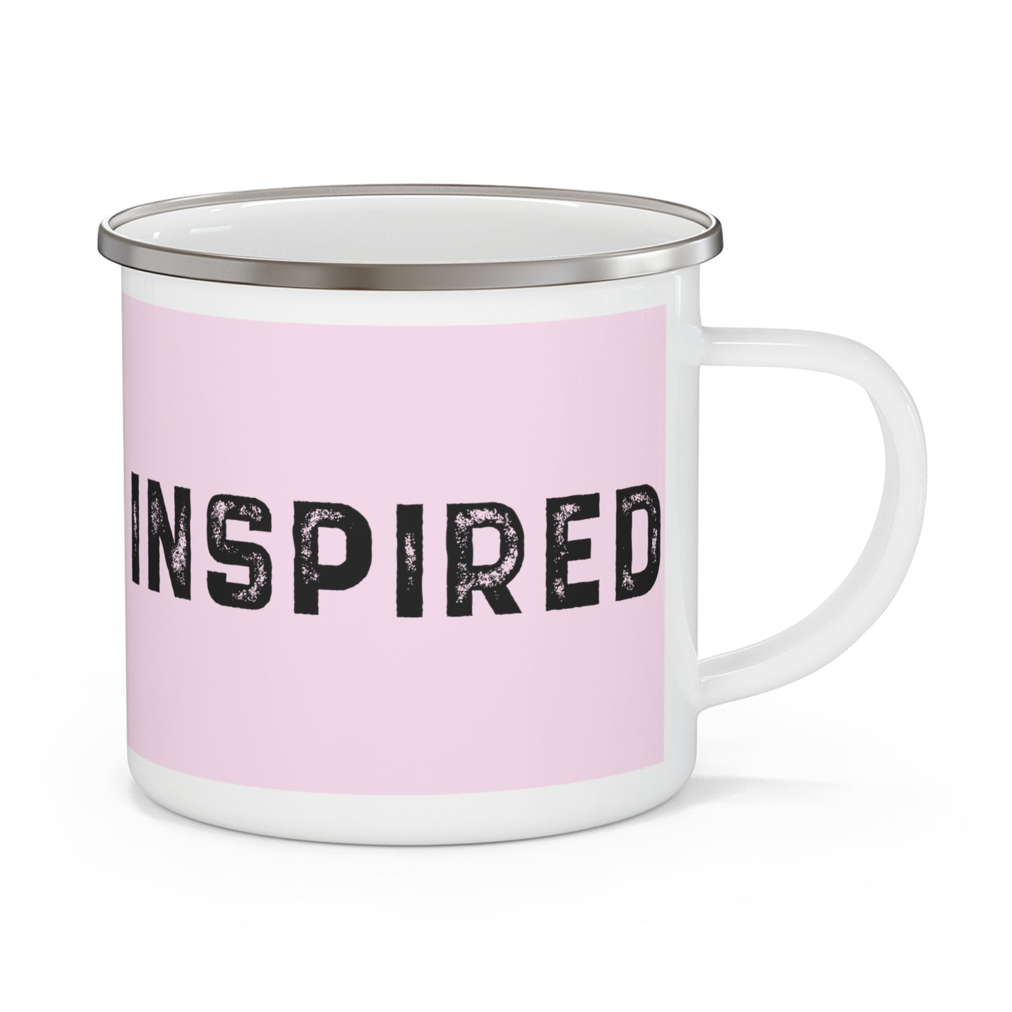 INSPIRED Pink Enamel Camping Mug