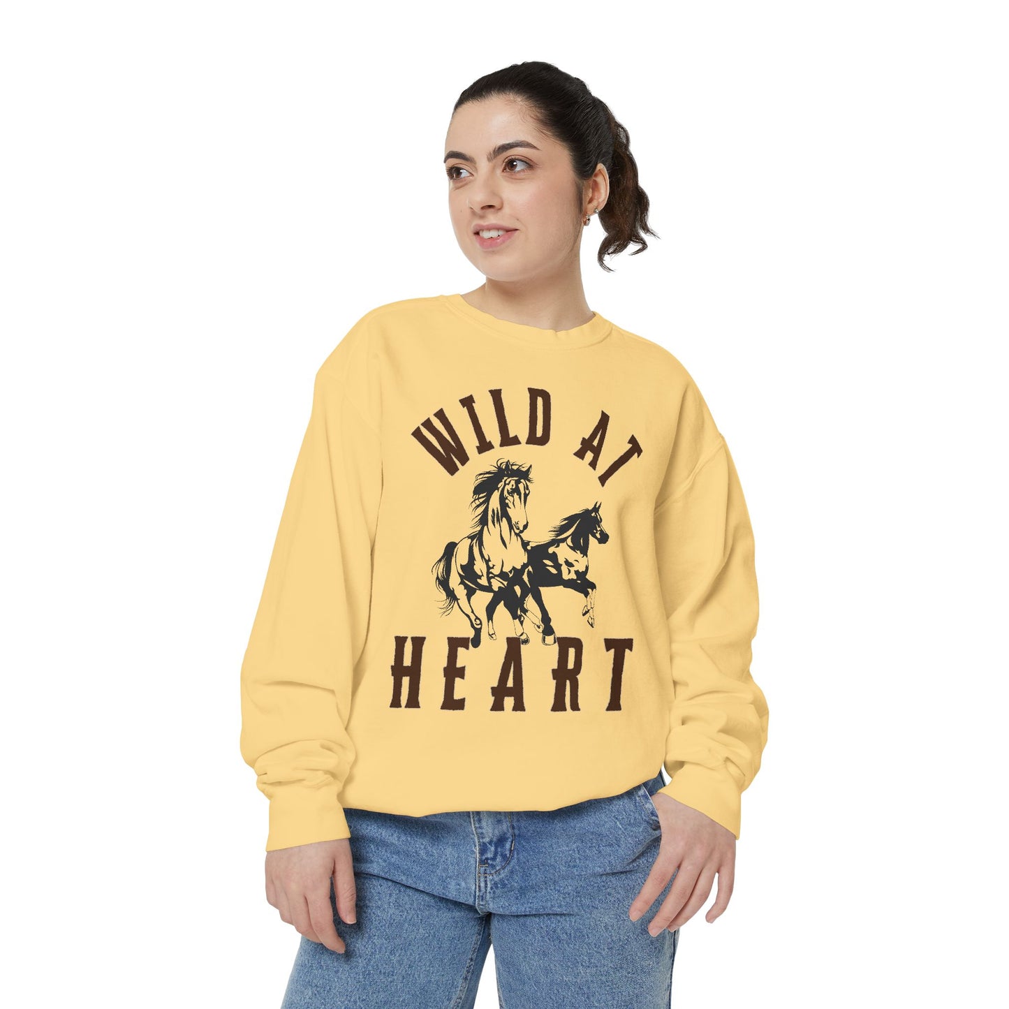 WILD AT HEART UNISEX Garment-Dyed Sweatshirt