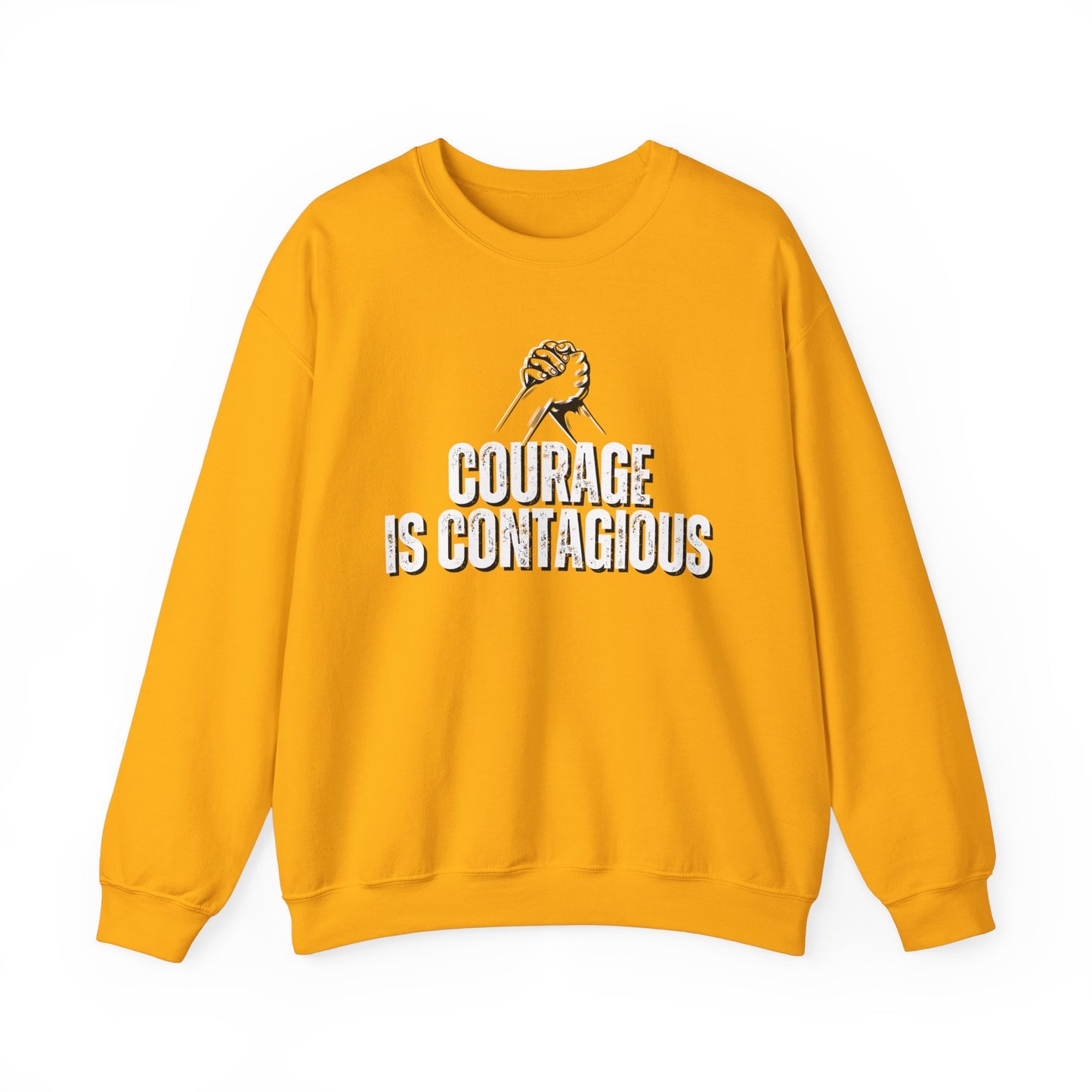 INSPIRED Men Courage Is Contagious Unisex Heavy Blend Crewneck Sweatshirt