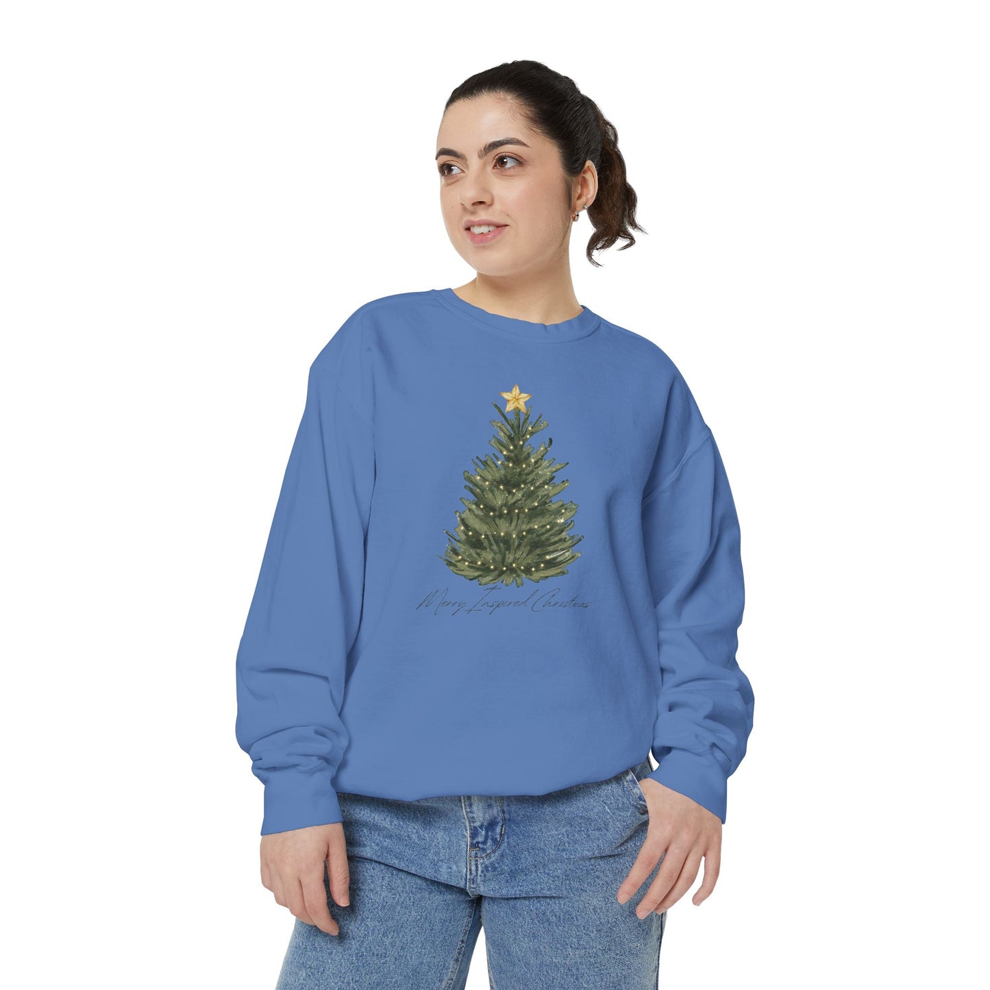 INSPIRED SPECIAL CHRISTMAS Tree EDITION UNISEX Garment-Dyed Sweatshirt