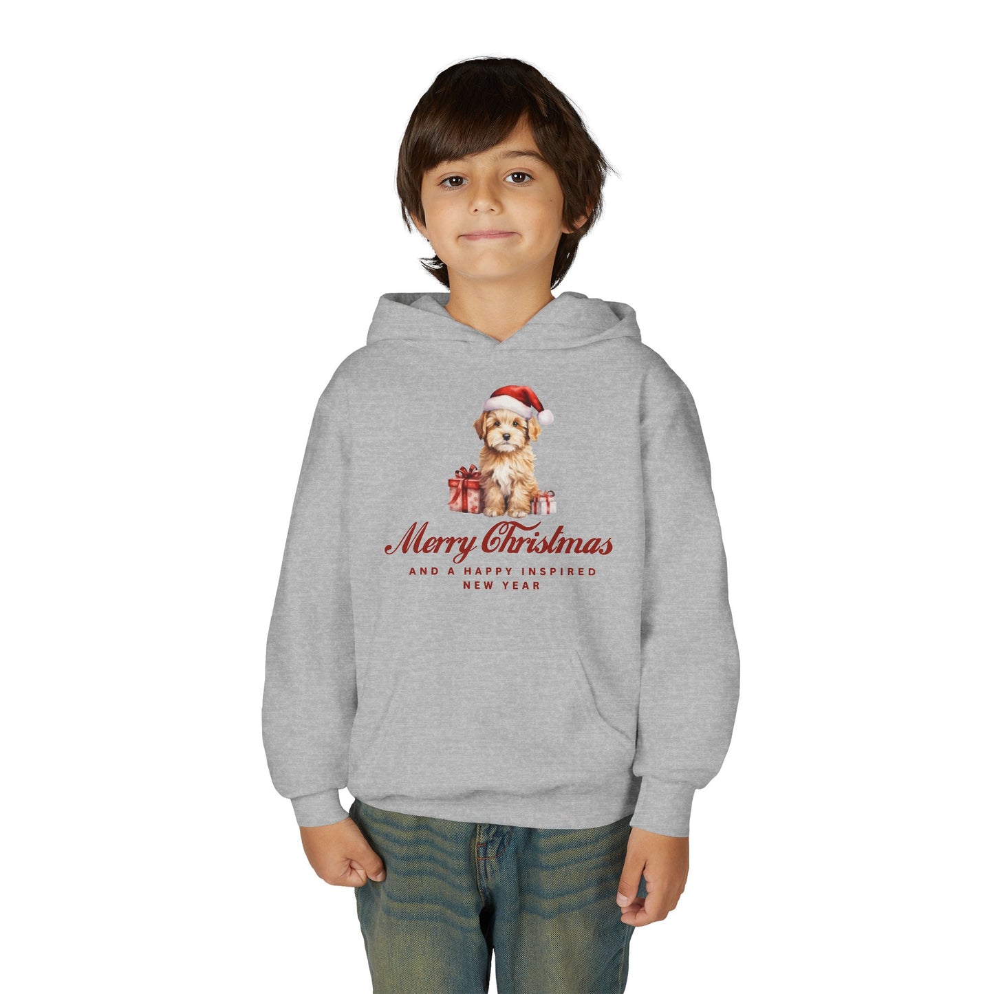 INSPIRED Youth Christmas Dog Holiday Hoodie