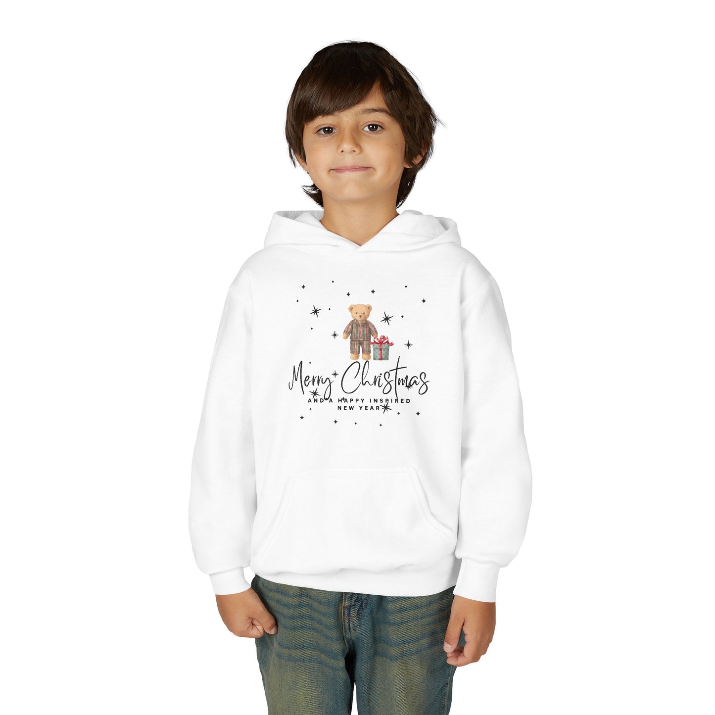 INSPIRED Youth Christmas Teddy Holiday Hoodie