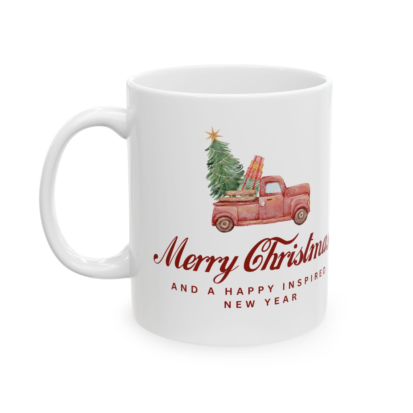 INSPIRED CHRISTMAS SPECIAL EDITION  Truck Ceramic Mug  Coffee Cup