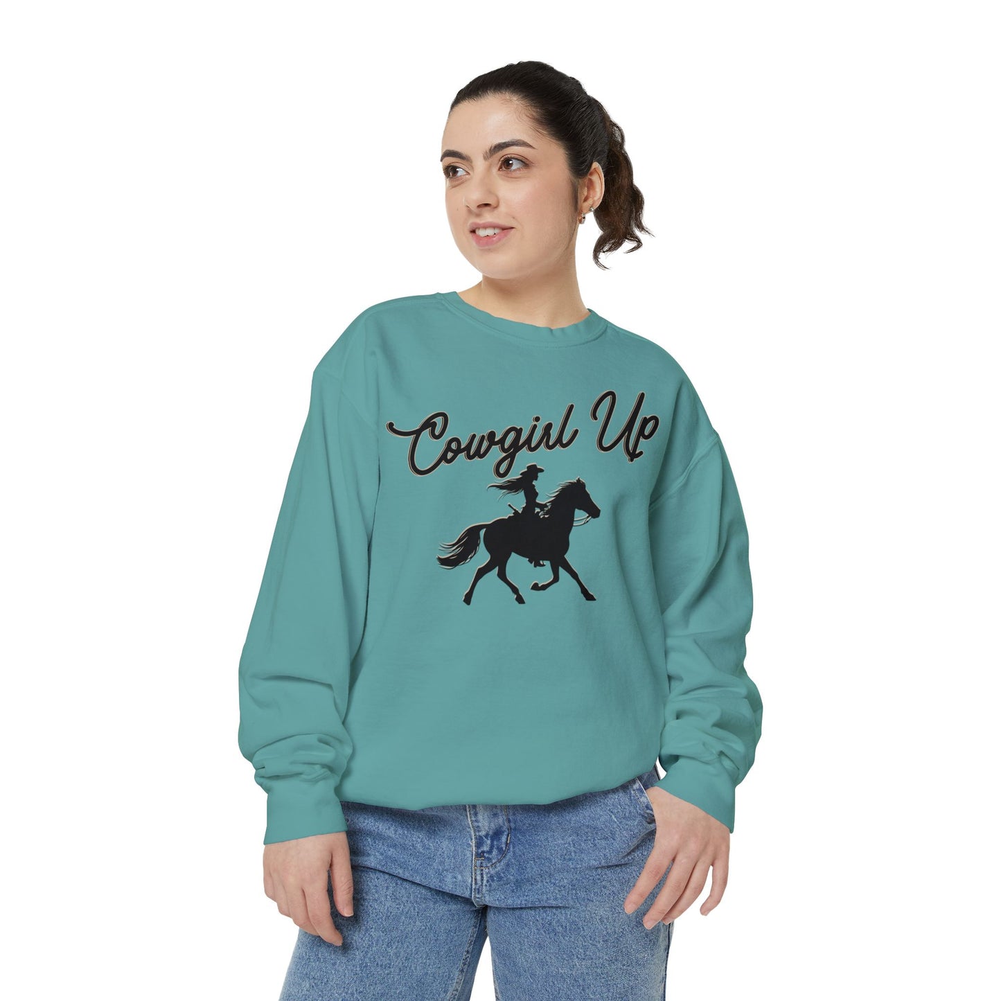 COWGIRL UP UNISEX Garment-Dyed Sweatshirt