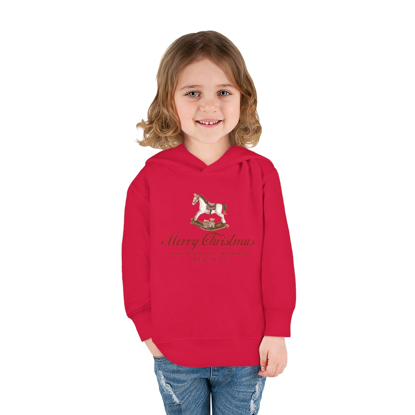 INSPIRED Toddler Hoodie - Merry Christmas Horse