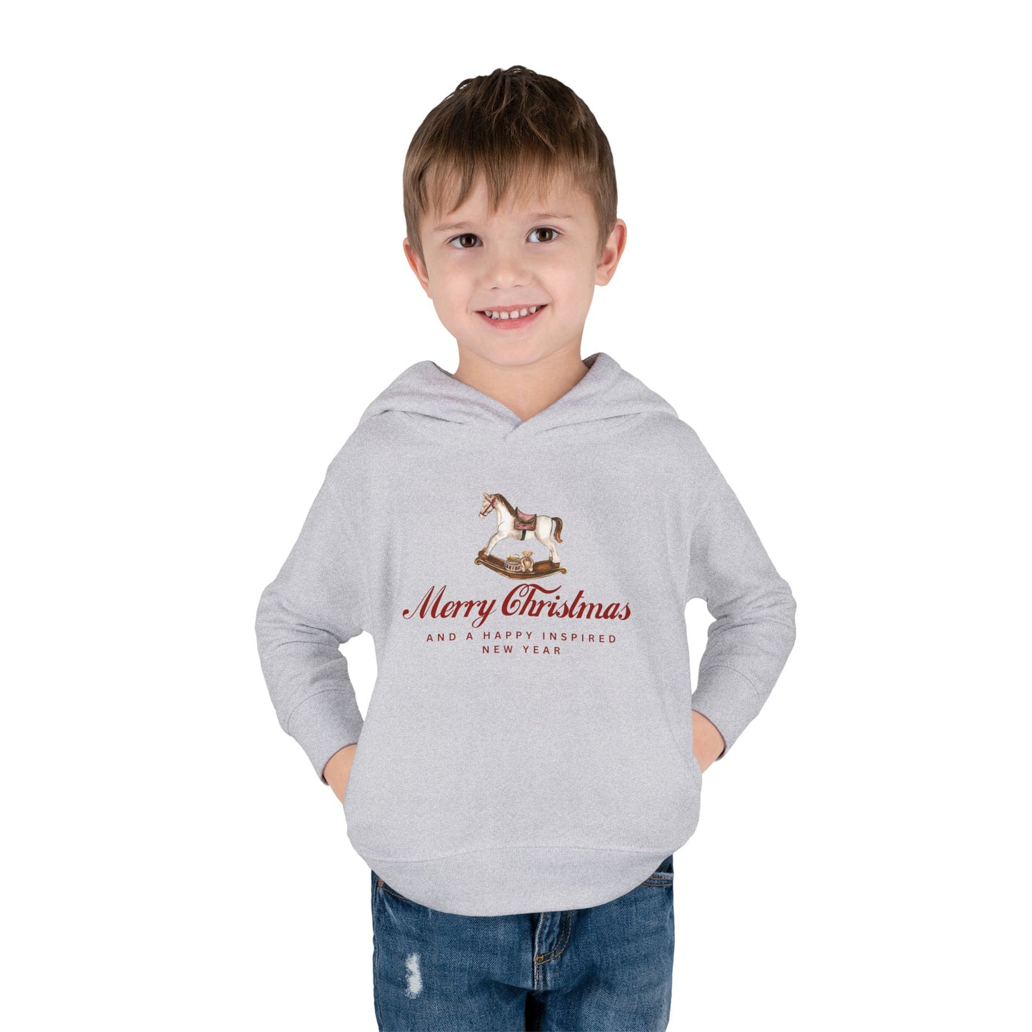 INSPIRED Toddler Hoodie - Merry Christmas Horse