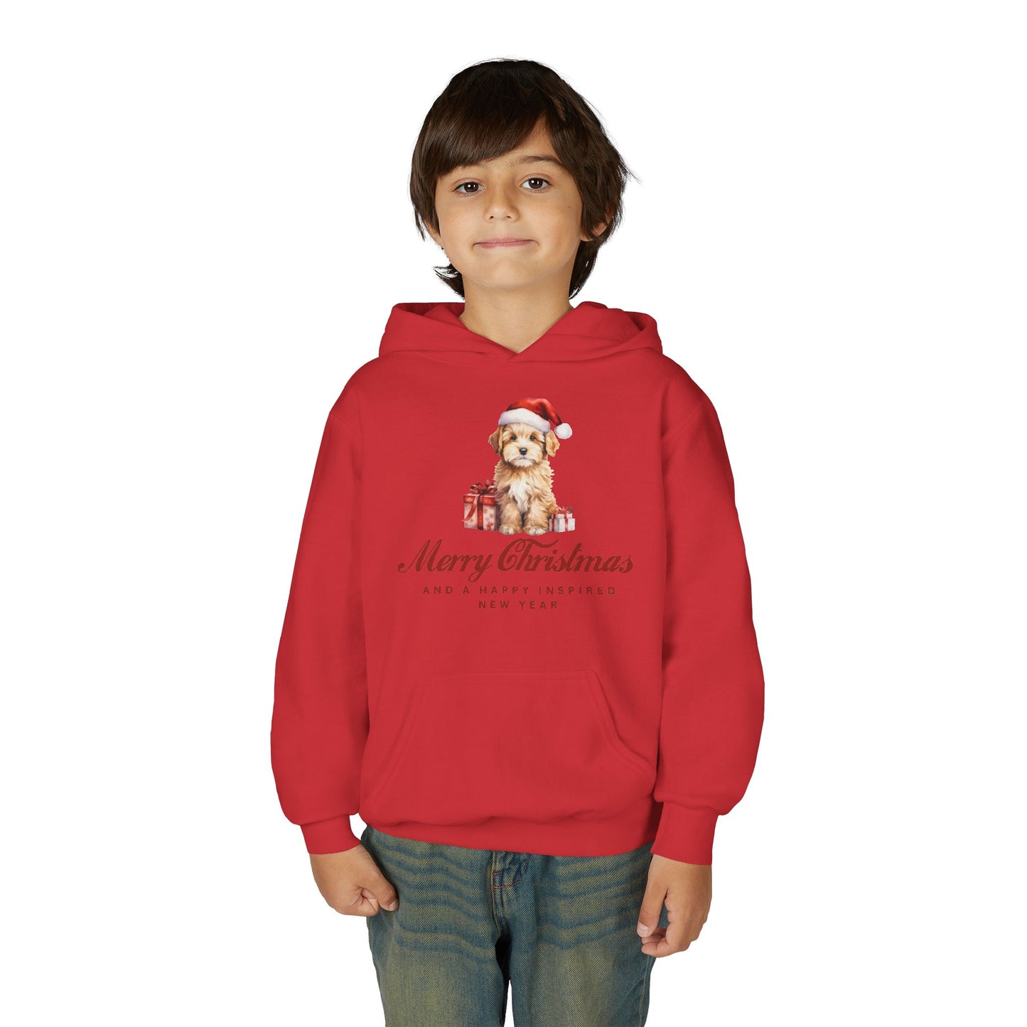 INSPIRED Youth Christmas Dog Holiday Hoodie