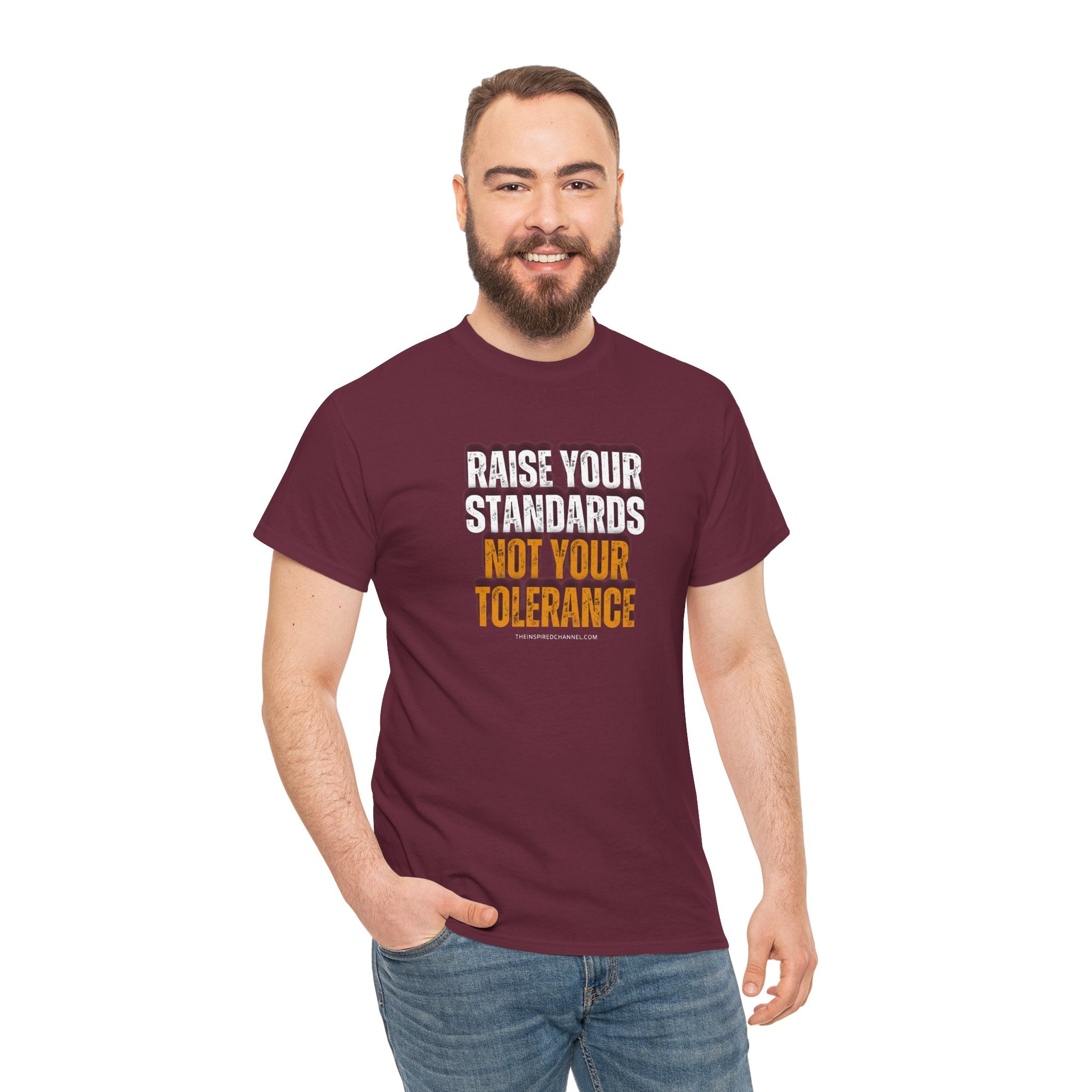 INSPIRED RAISE YOUR STANDARDS UNISEX Heavy Cotton Tee