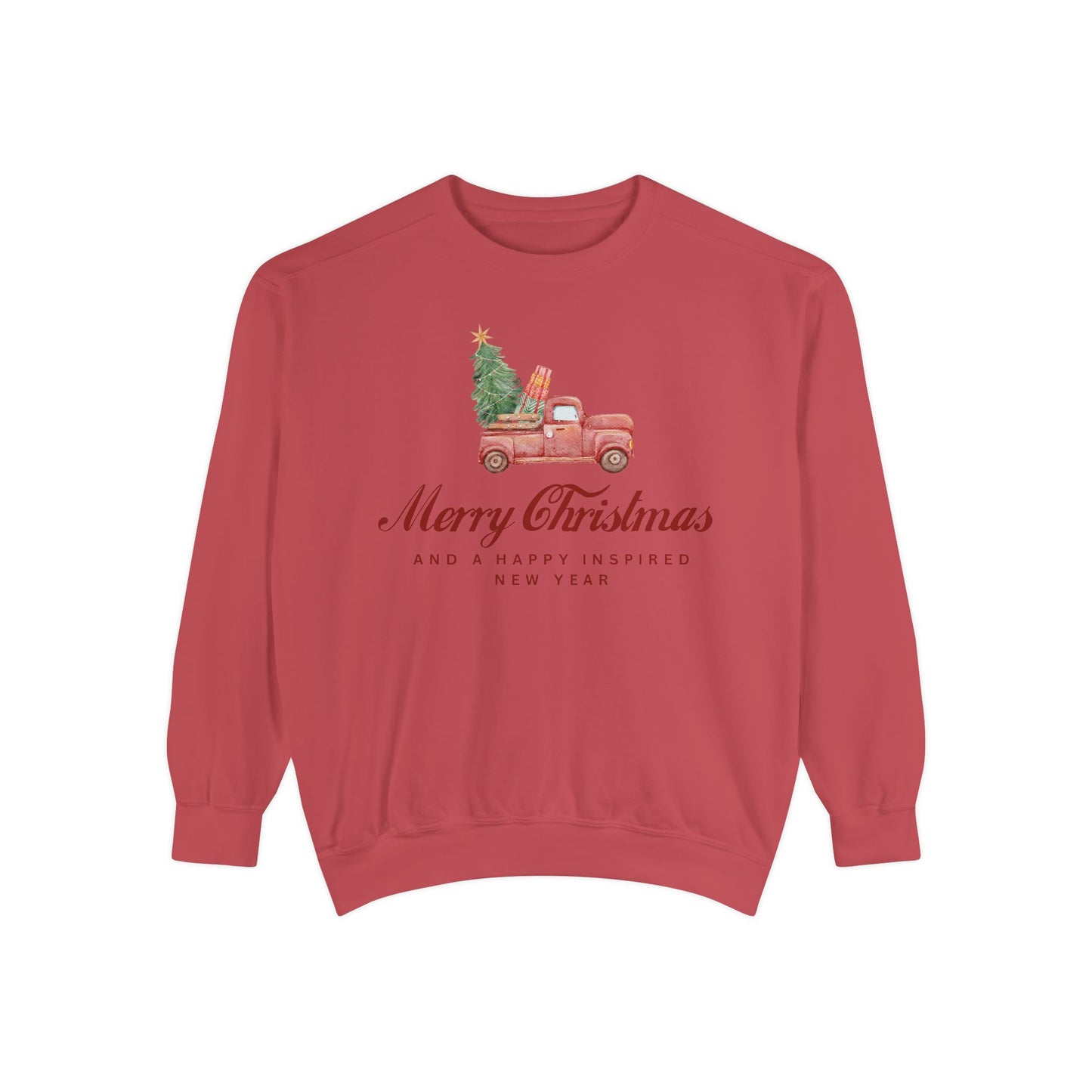 INSPIRED SPECIAL CHRISTMAS EDITION Truck UNISEX Garment-Dyed Sweatshirt