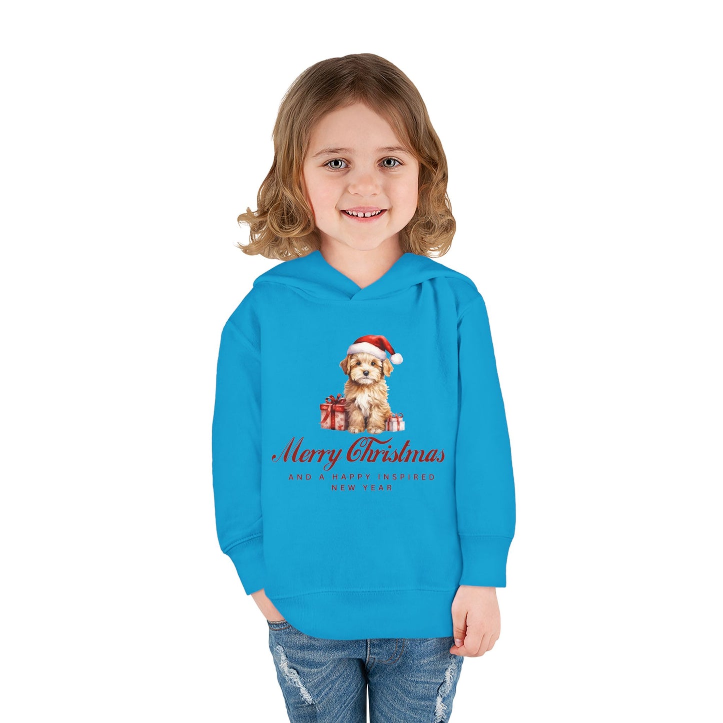 INSPIRED Toddler Hoodie - Merry Christmas Dog