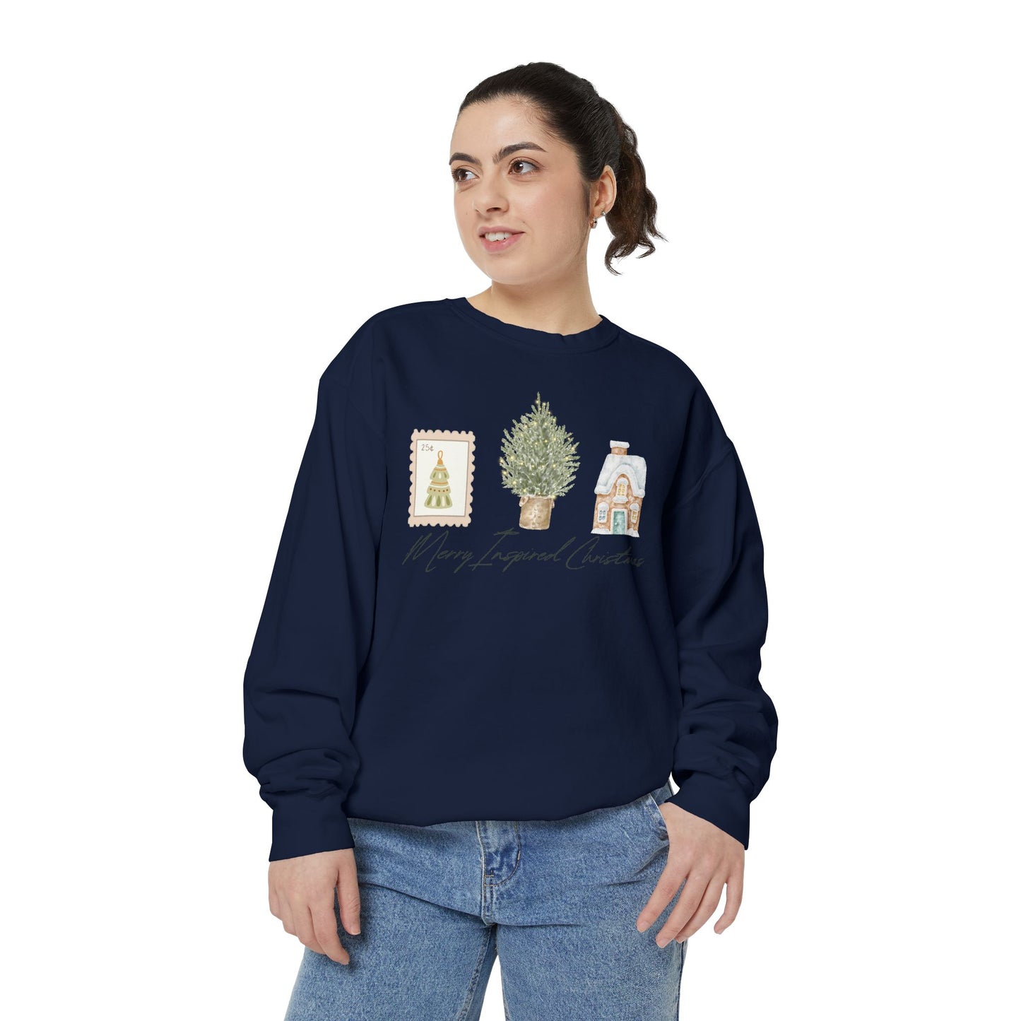 INSPIRED SPECIAL CHRISTMAS EDITION PC UNISEX Garment-Dyed Sweatshirt