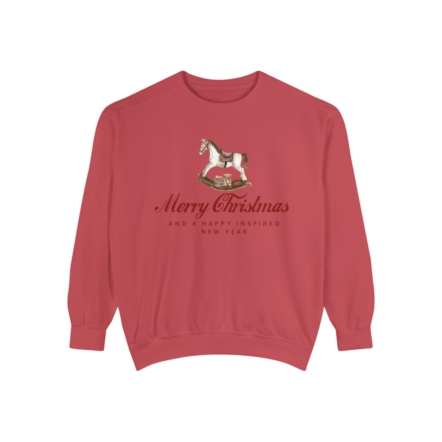 INSPIRED SPECIAL CHRISTMAS EDITION Horse UNISEX Garment-Dyed Sweatshirt