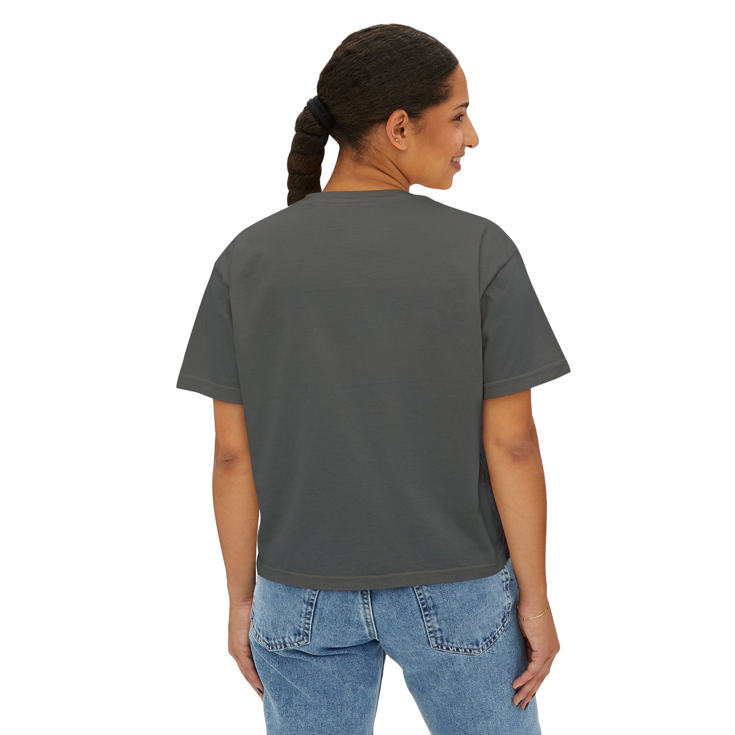 INSPIRED Big Bear Farm Women's Boxy Tee — Minimal Rustic Bear Logo, Est. 2025