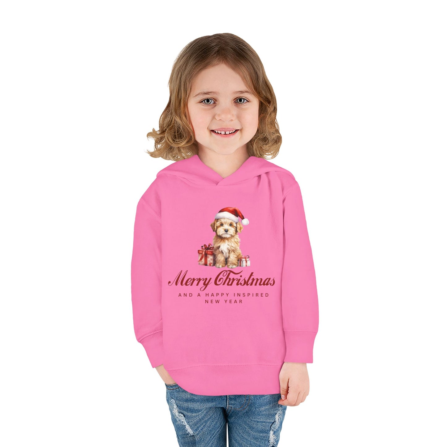 INSPIRED Toddler Hoodie - Merry Christmas Dog