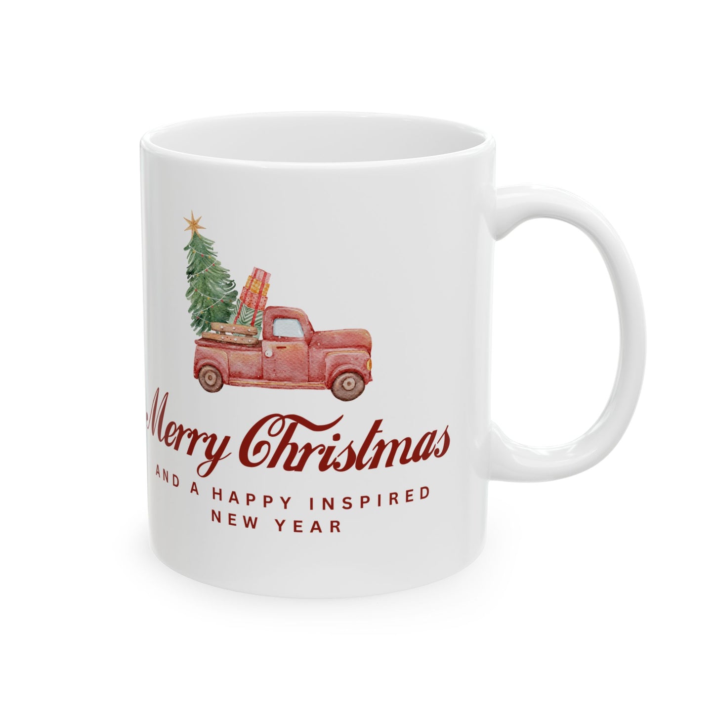 INSPIRED CHRISTMAS SPECIAL EDITION  Truck Ceramic Mug  Coffee Cup