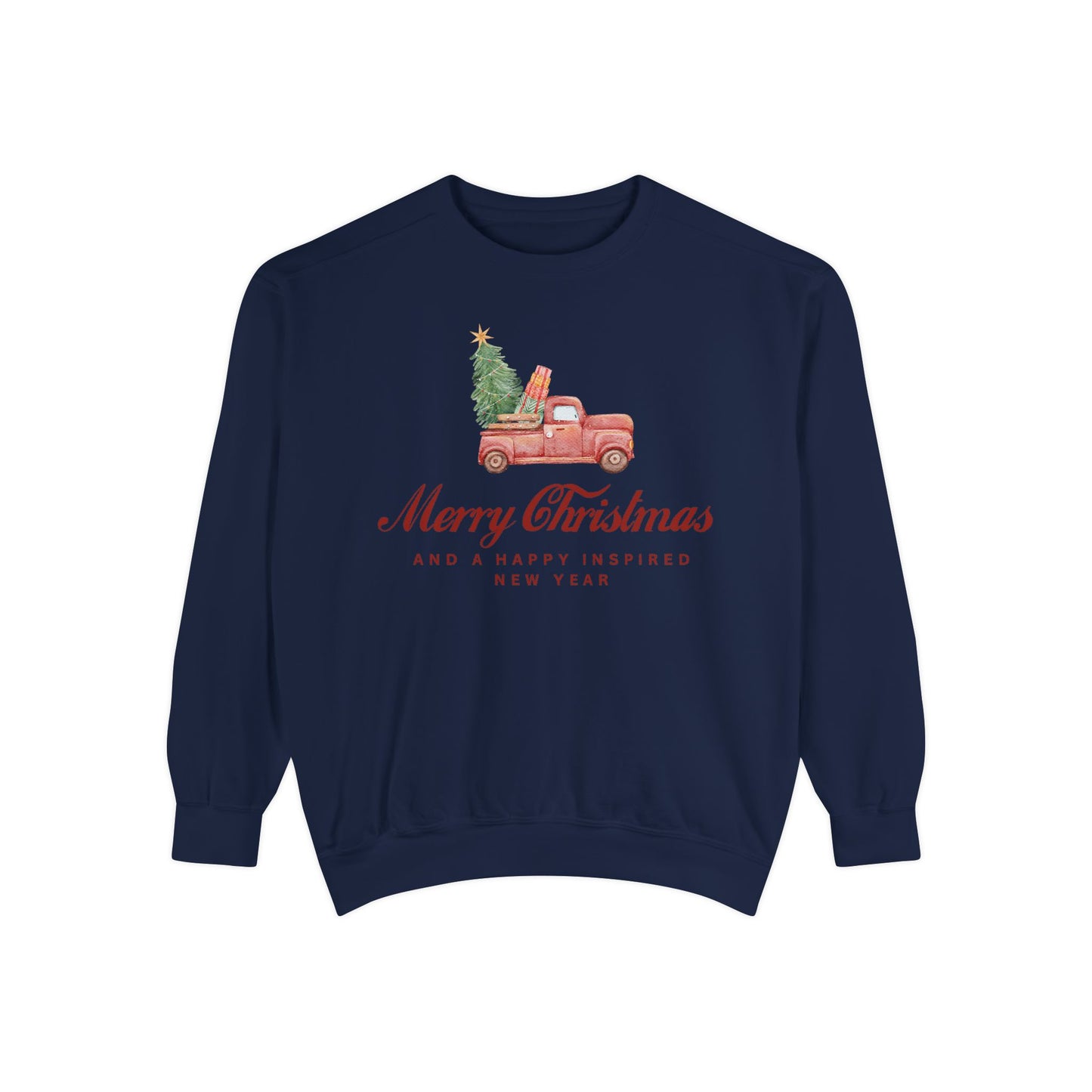 INSPIRED SPECIAL CHRISTMAS EDITION Truck UNISEX Garment-Dyed Sweatshirt