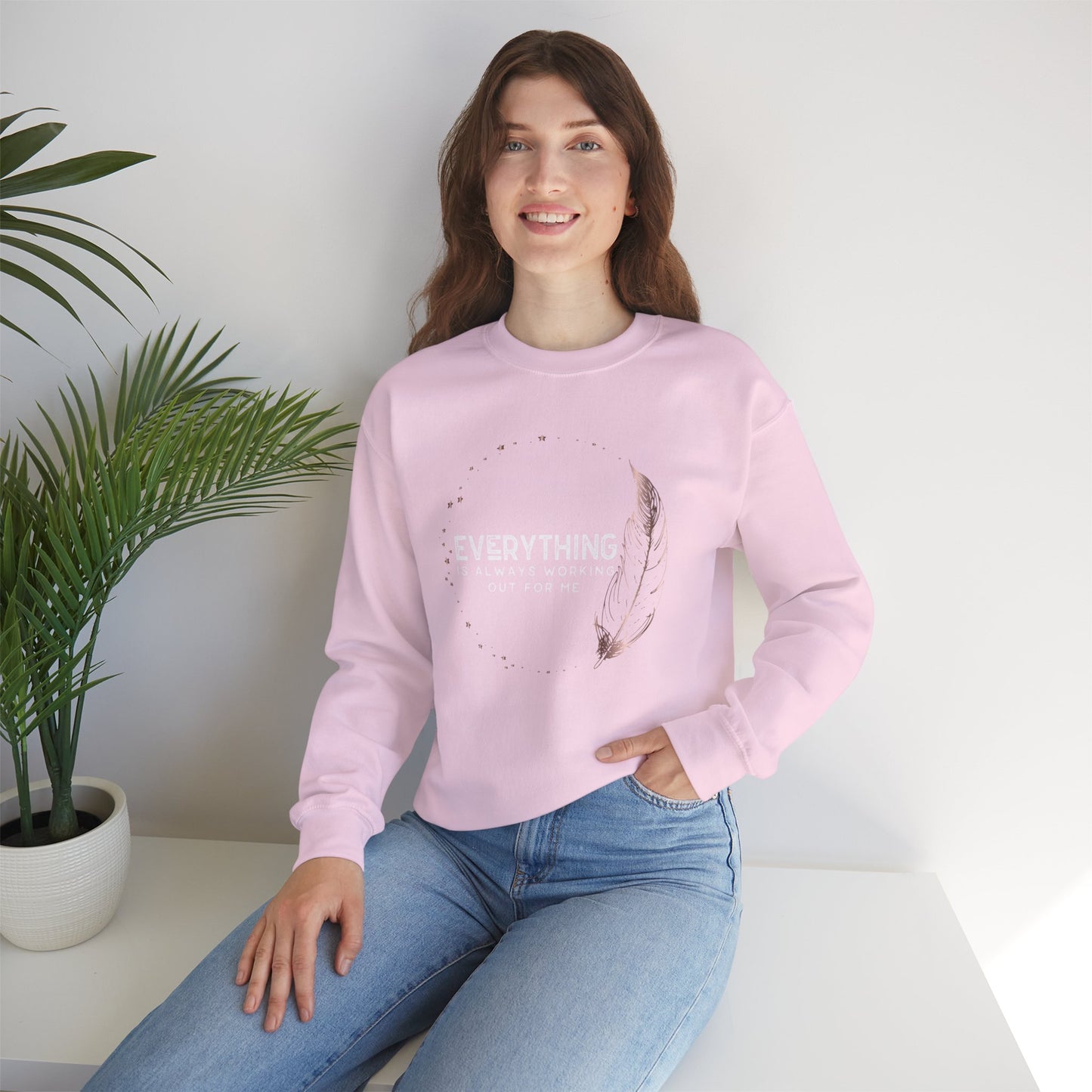 INSPIRED Women Everything is always... Heavy Blend Crewneck Sweatshirt