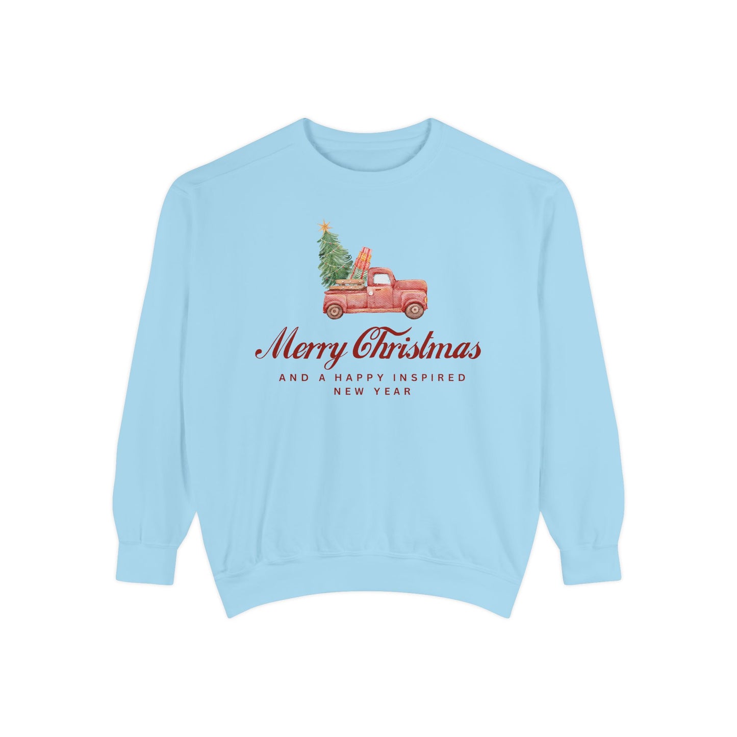 INSPIRED SPECIAL CHRISTMAS EDITION Truck UNISEX Garment-Dyed Sweatshirt