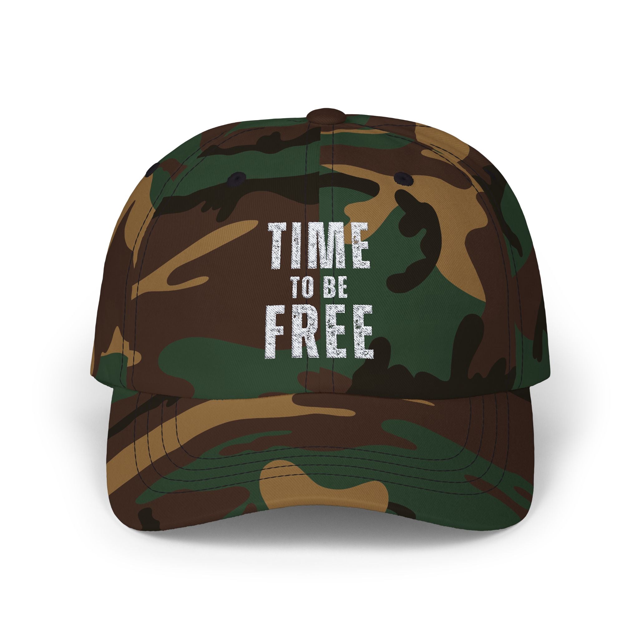 TIME TO BE FREE EMBROIDERED Classic Dad Cap