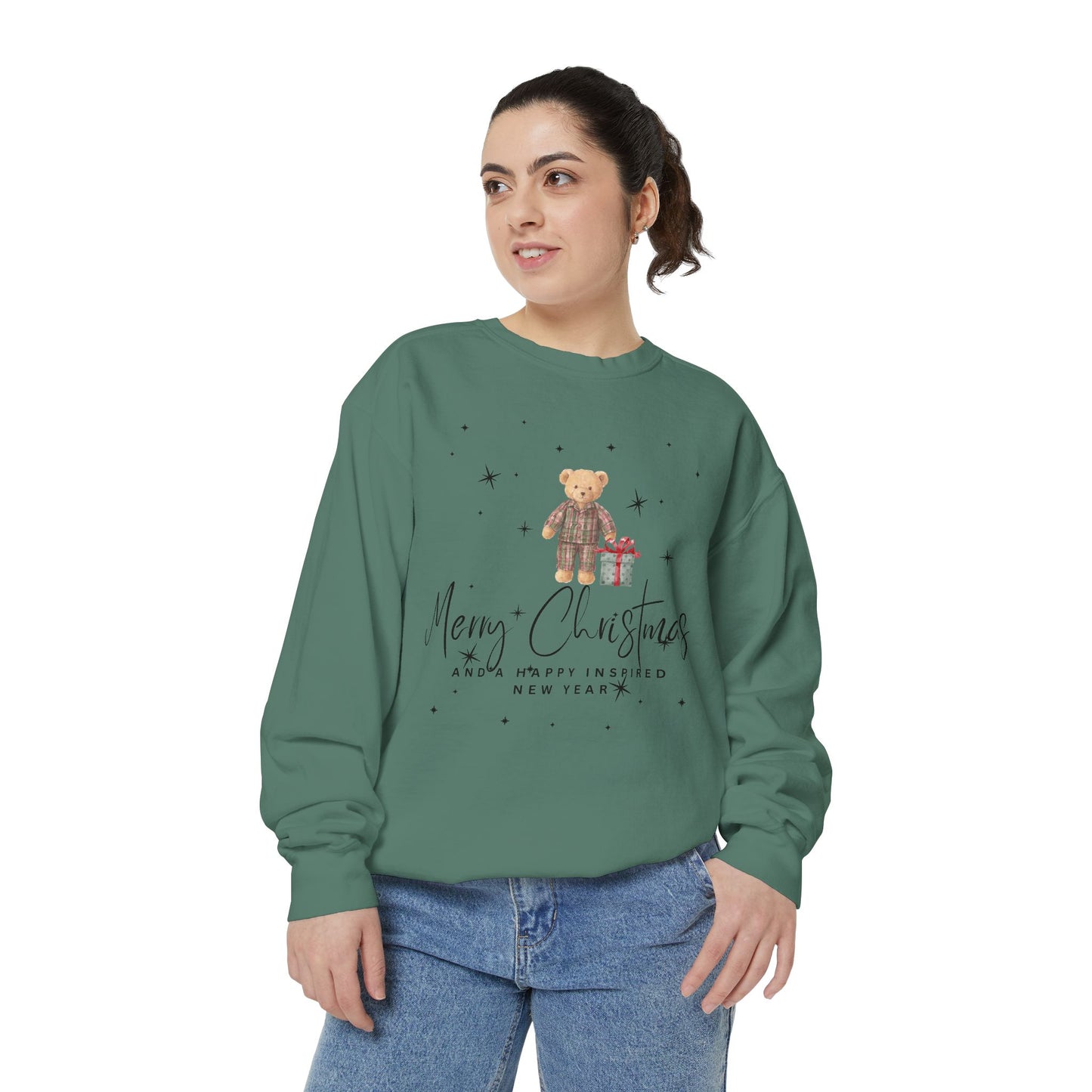 INSPIRED SPECIAL CHRISTMAS EDITION Bear UNISEX Garment-Dyed Sweatshirt