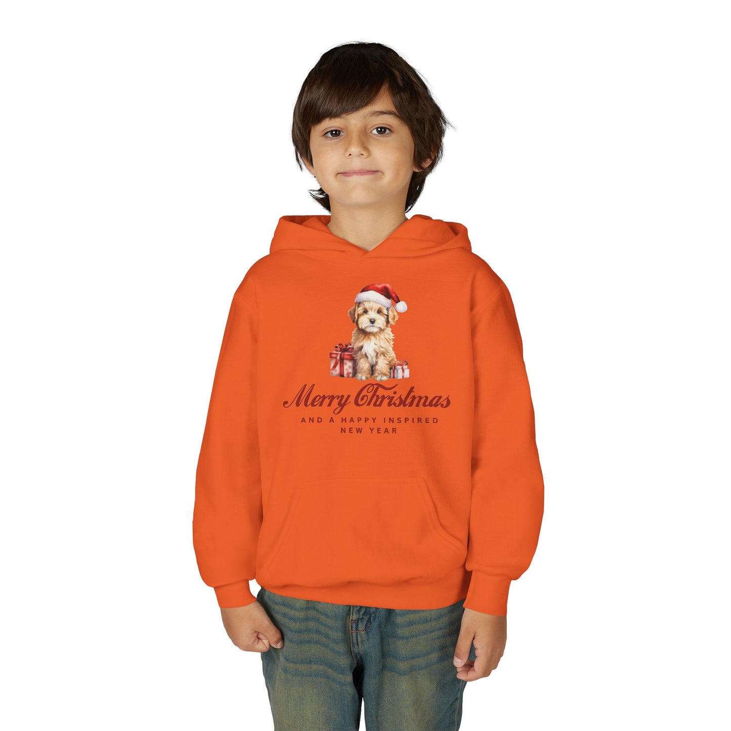 INSPIRED Youth Christmas Dog Holiday Hoodie