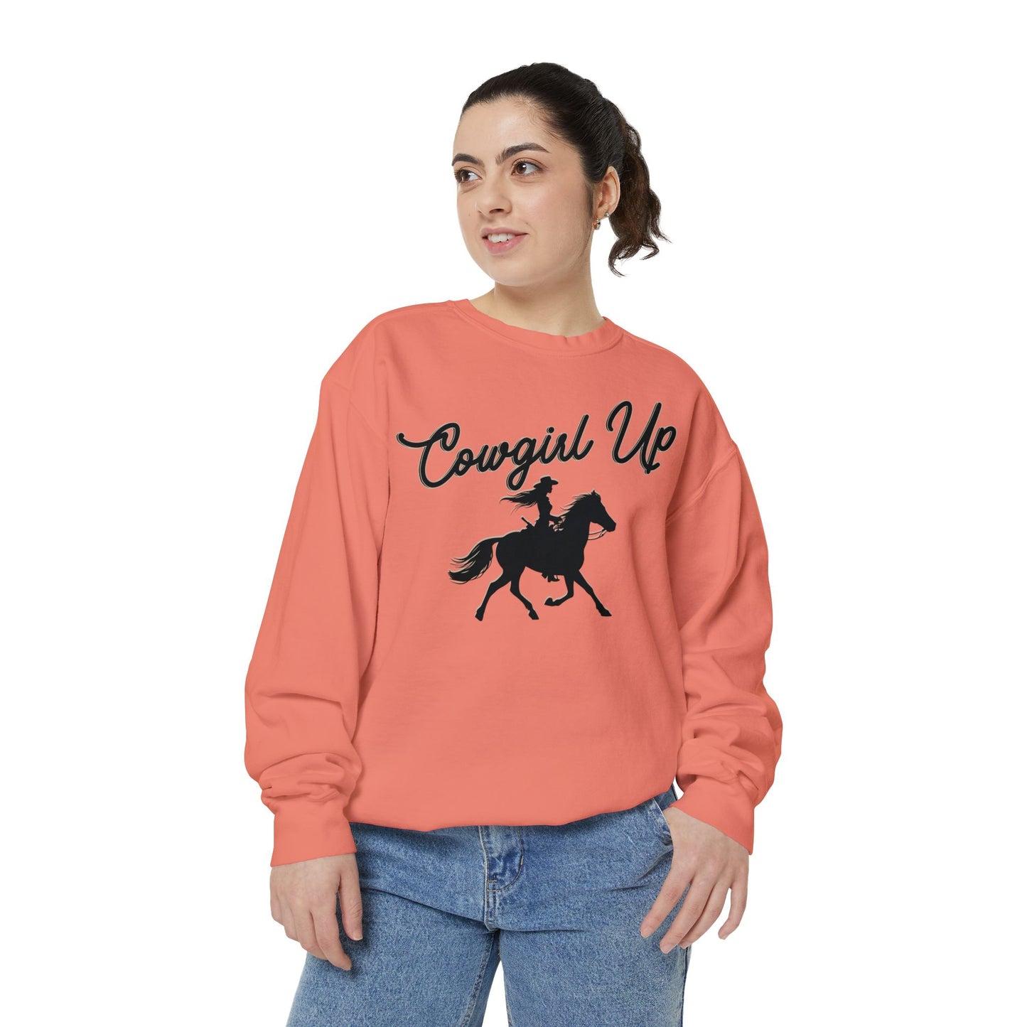 COWGIRL UP UNISEX Garment-Dyed Sweatshirt