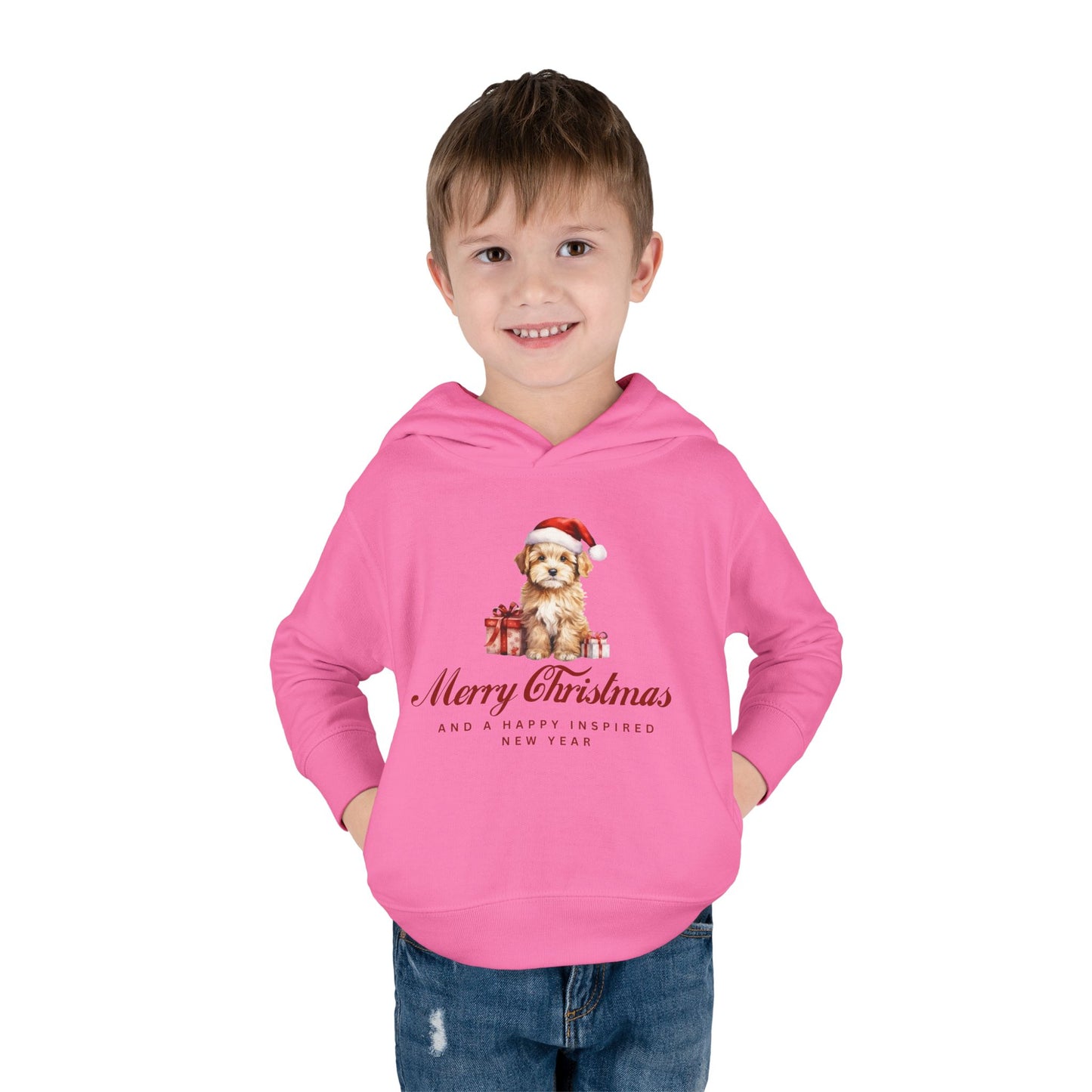 INSPIRED Toddler Hoodie - Merry Christmas Dog