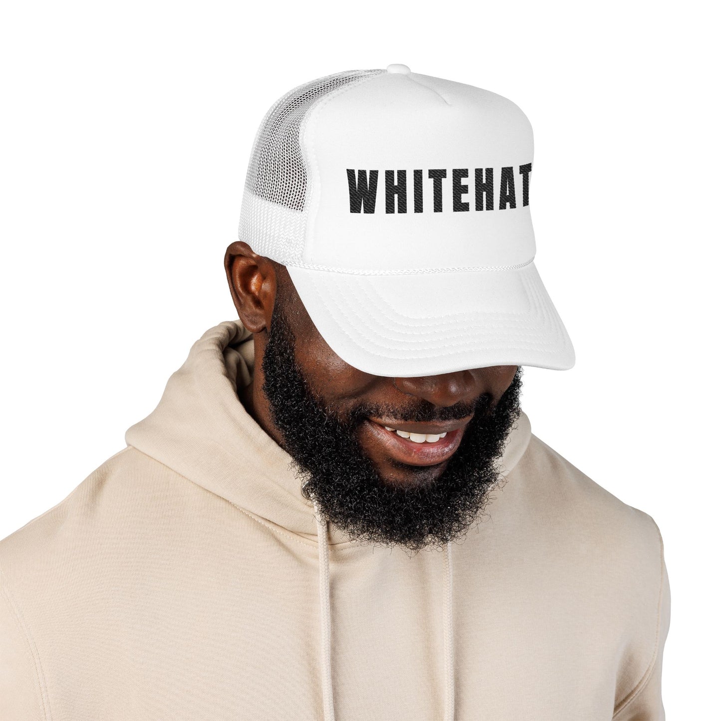 INSPIRED WHITEHAT W Embroidered Trucker Hat