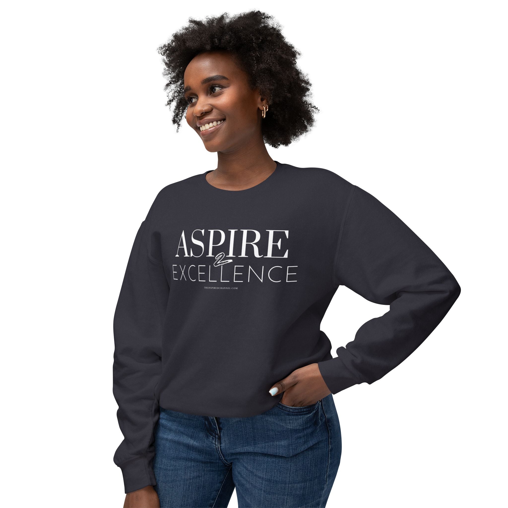 INSPIRED Aspire 2 Excellence UNISEX Lightweight Crewneck Sweatshirt