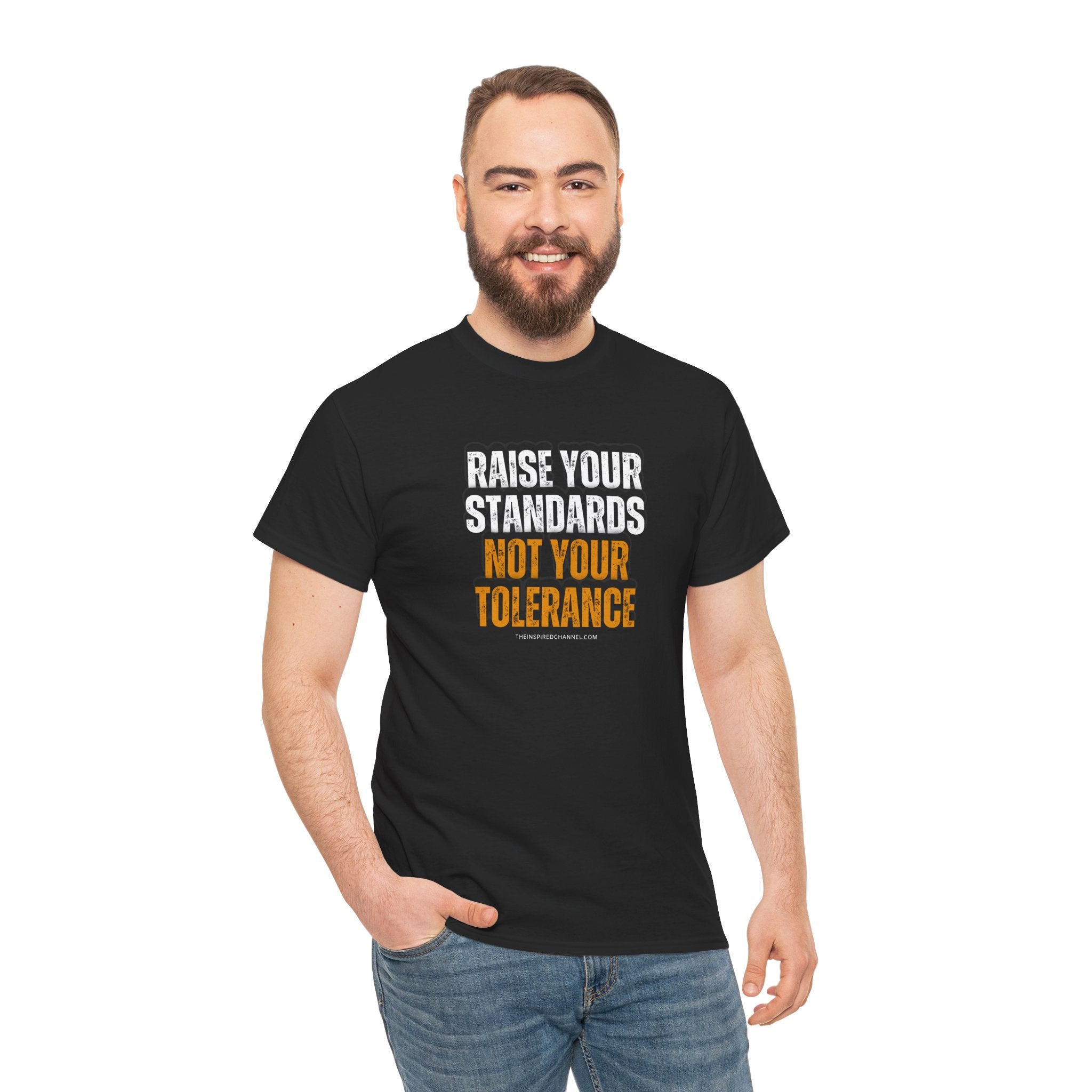 INSPIRED RAISE YOUR STANDARDS UNISEX Heavy Cotton Tee