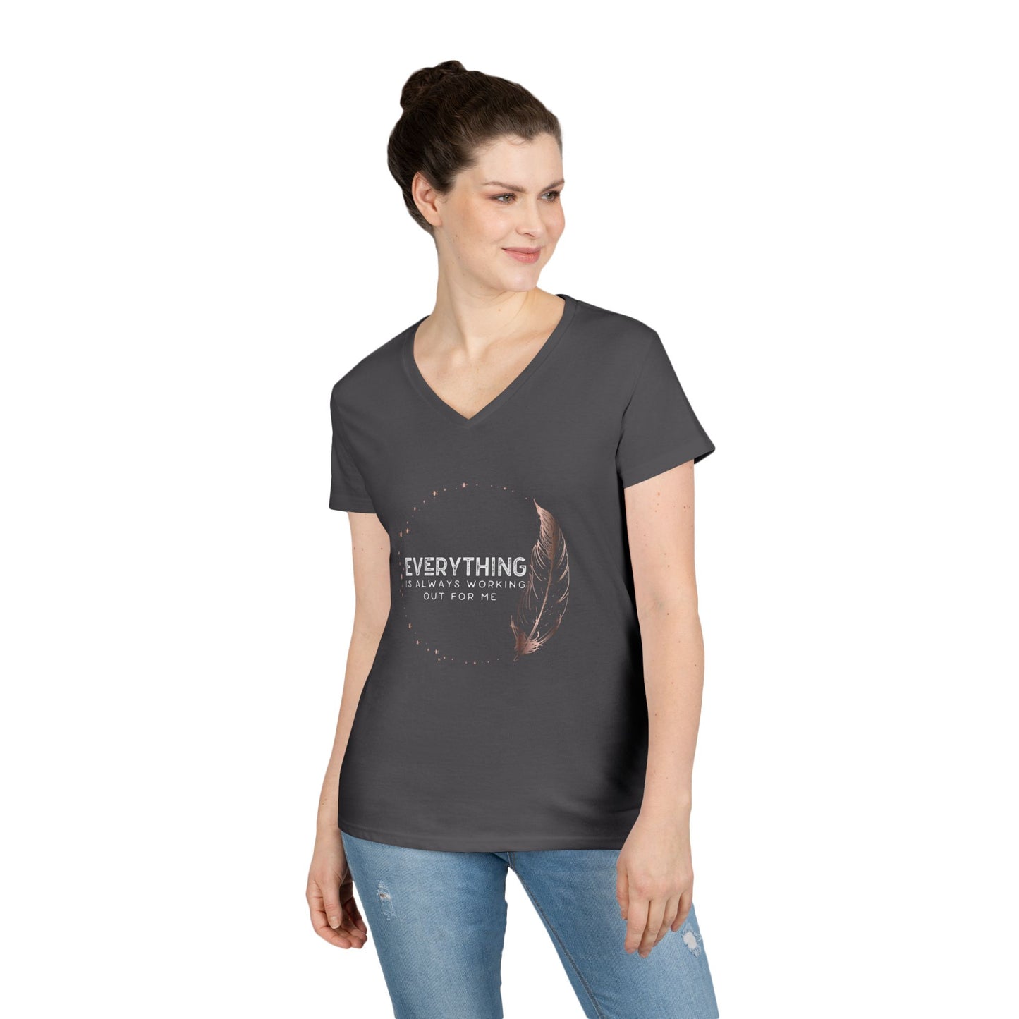 EVERYTHING IS ALWAYS... Ladies' V-Neck T-Shirt