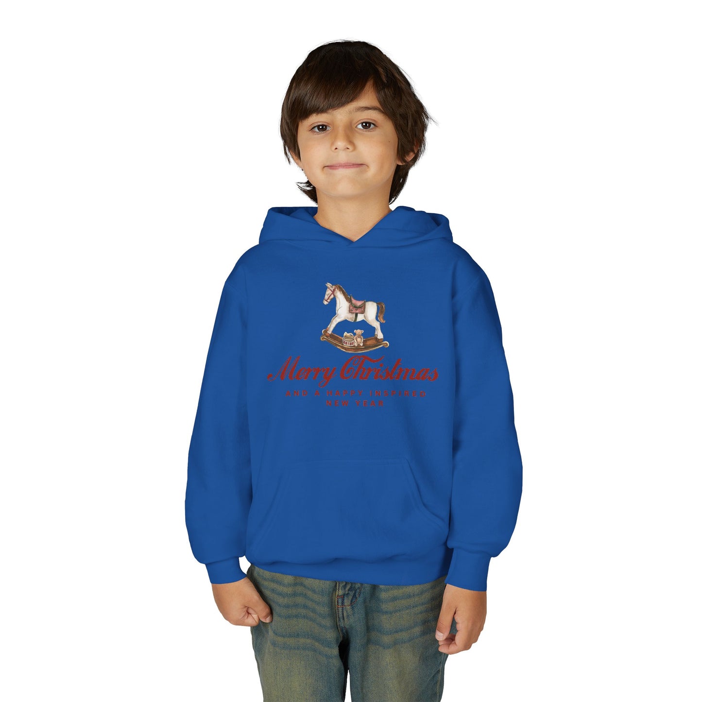 INSPIRED Youth Christmas Horse Holiday Hoodie