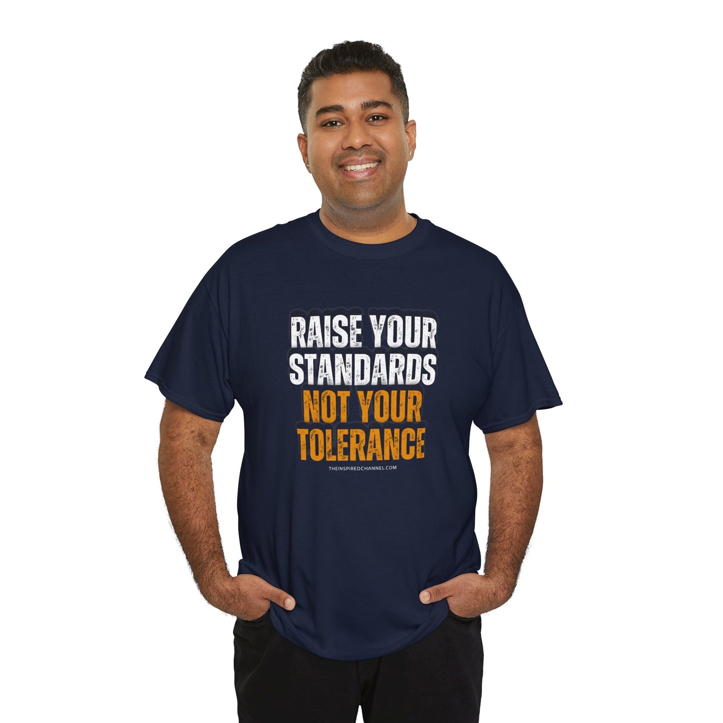 INSPIRED RAISE YOUR STANDARDS Unisex Heavy Cotton Tee