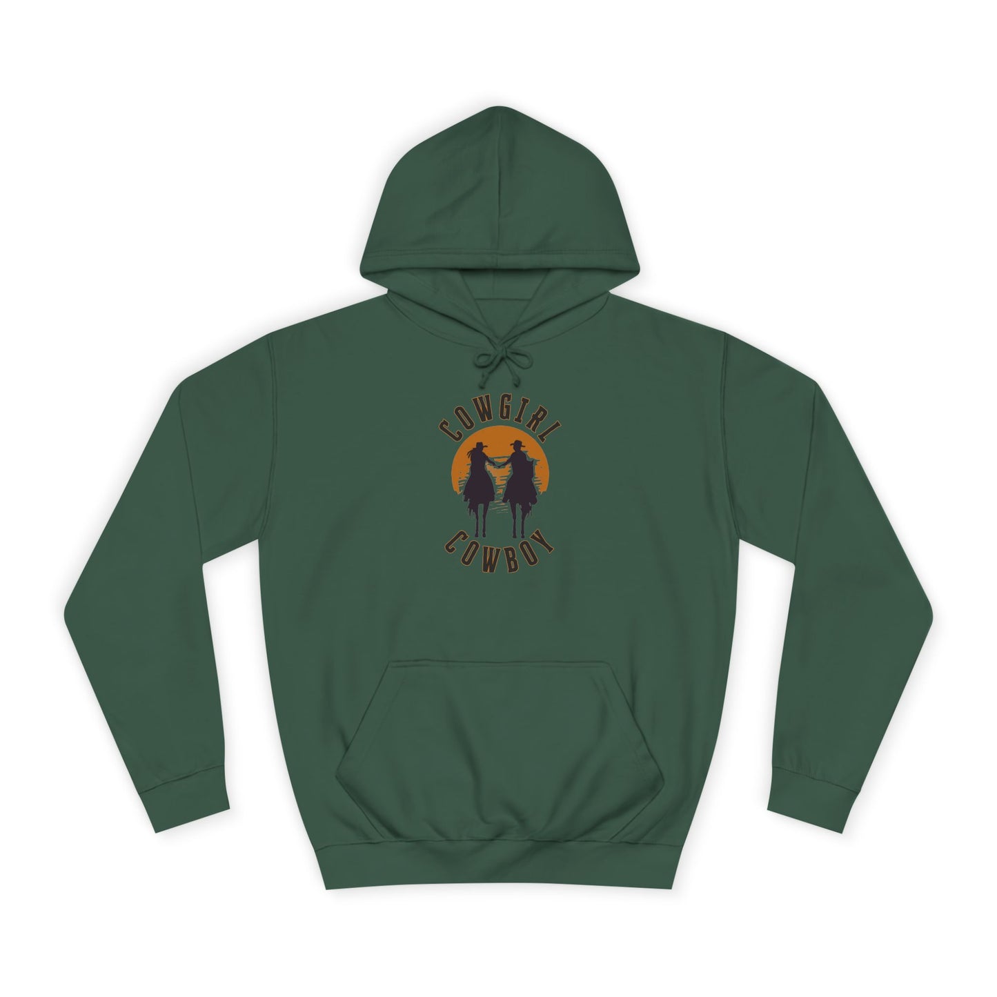 COWBOY AND COWGIRL UNISEX College Hoodie