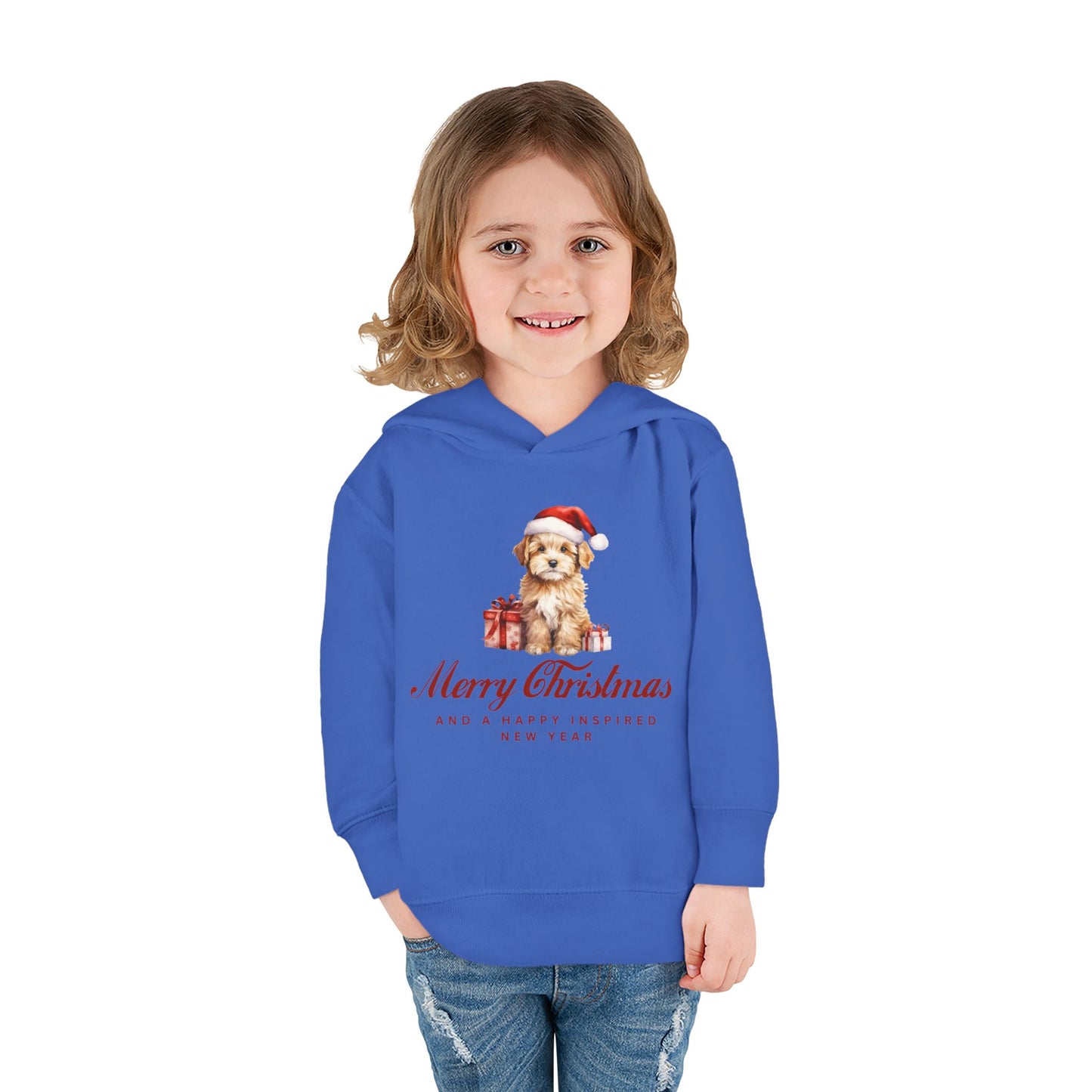 INSPIRED Toddler Hoodie - Merry Christmas Dog