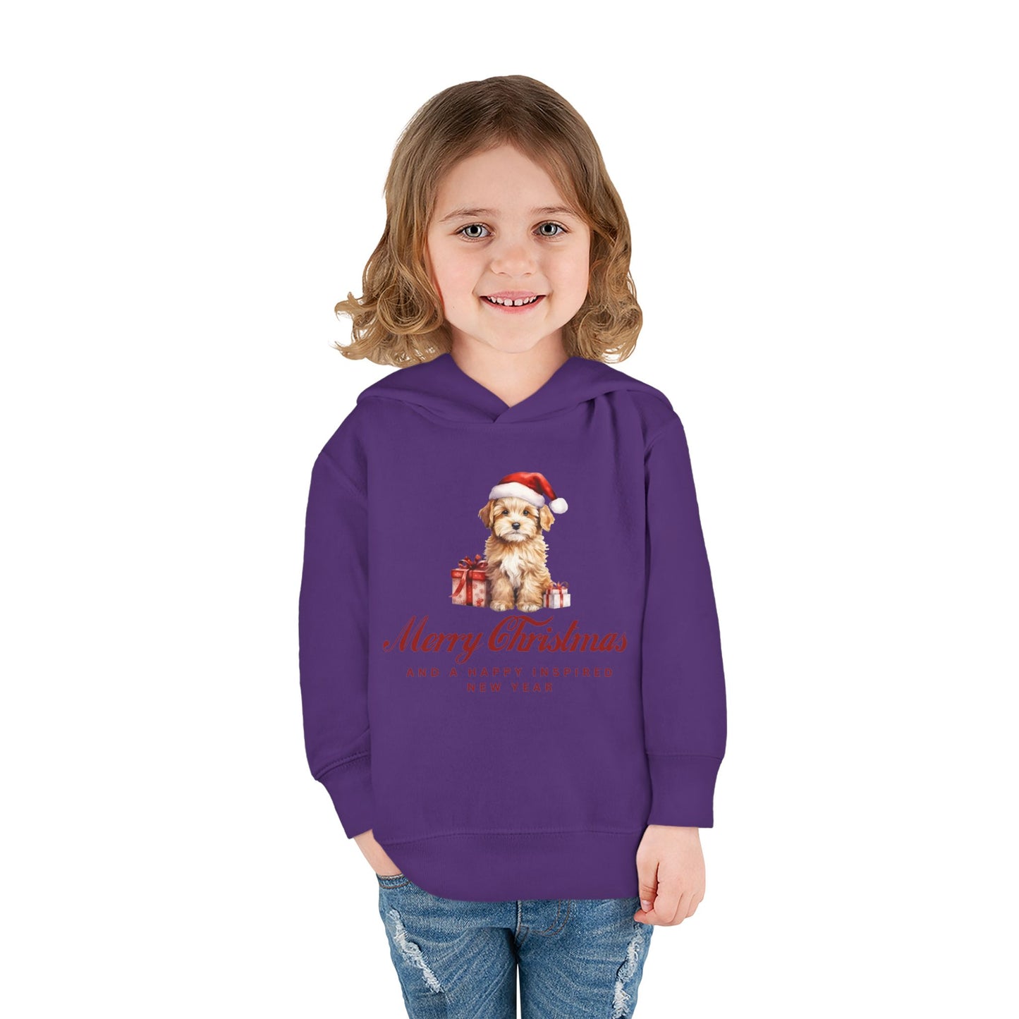 INSPIRED Toddler Hoodie - Merry Christmas Dog