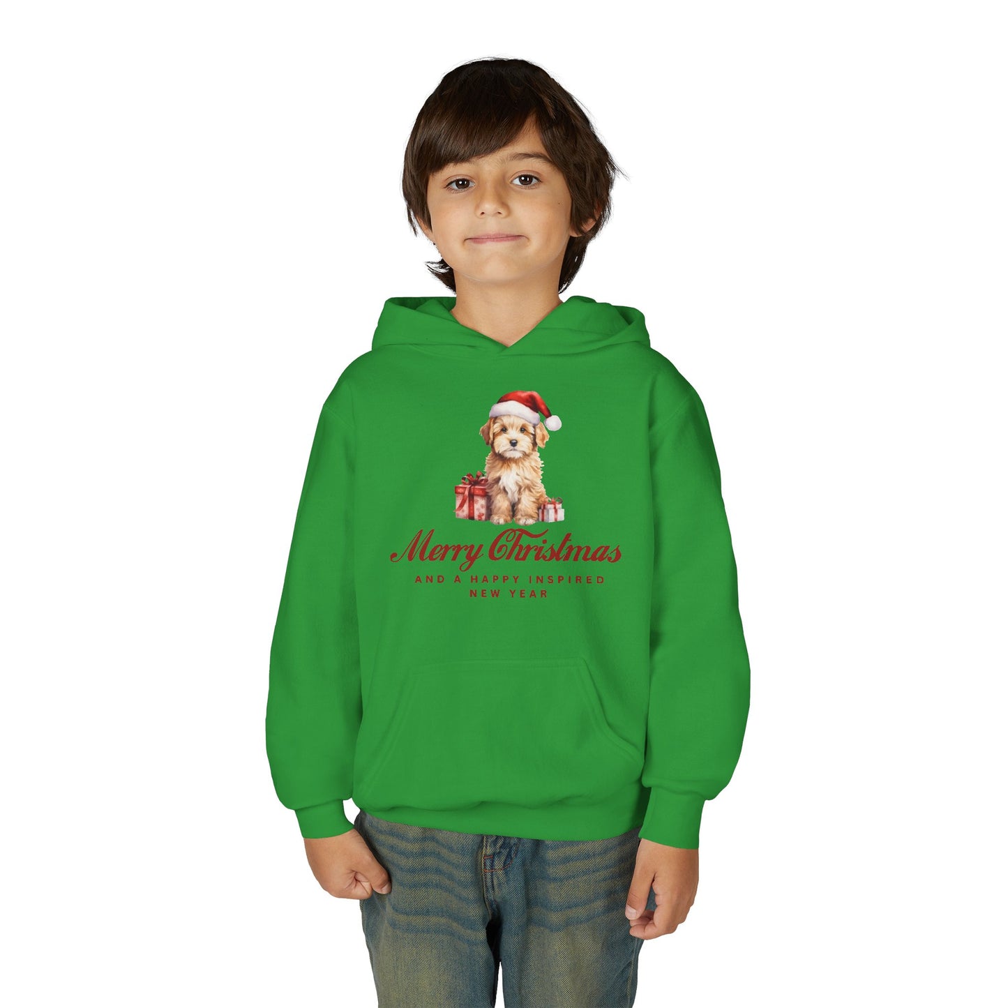 INSPIRED Youth Christmas Dog Holiday Hoodie