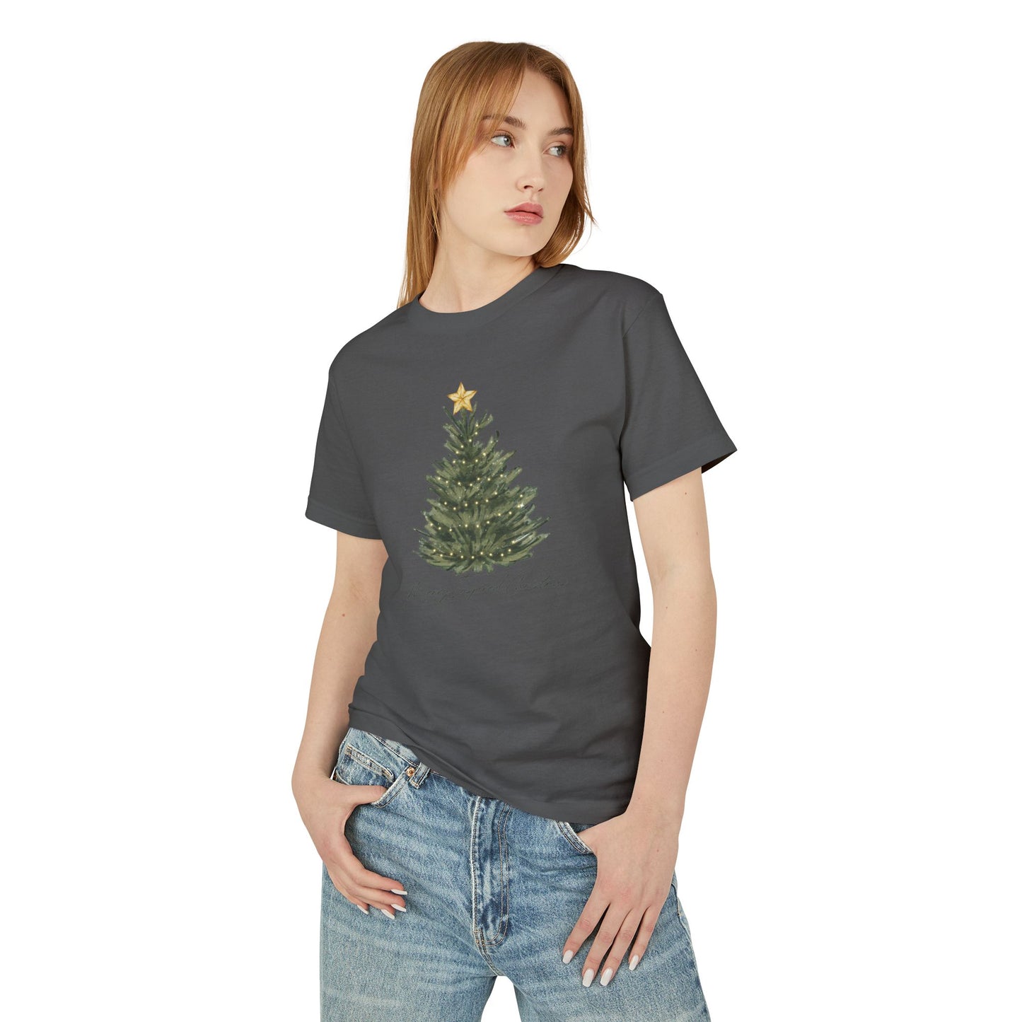 INSPIRED SPECIAL CHRISTMAS Edition Tree Garment-Dyed Heavyweight Cotton Tee UNISEX