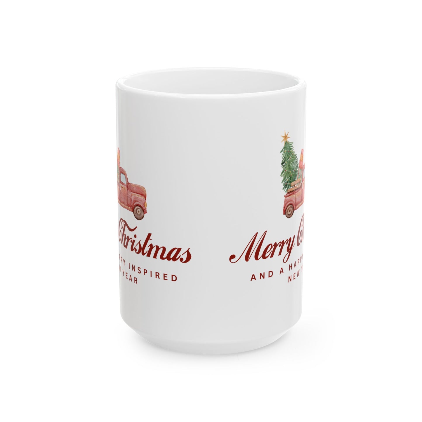 INSPIRED CHRISTMAS SPECIAL EDITION  Truck Ceramic Mug  Coffee Cup