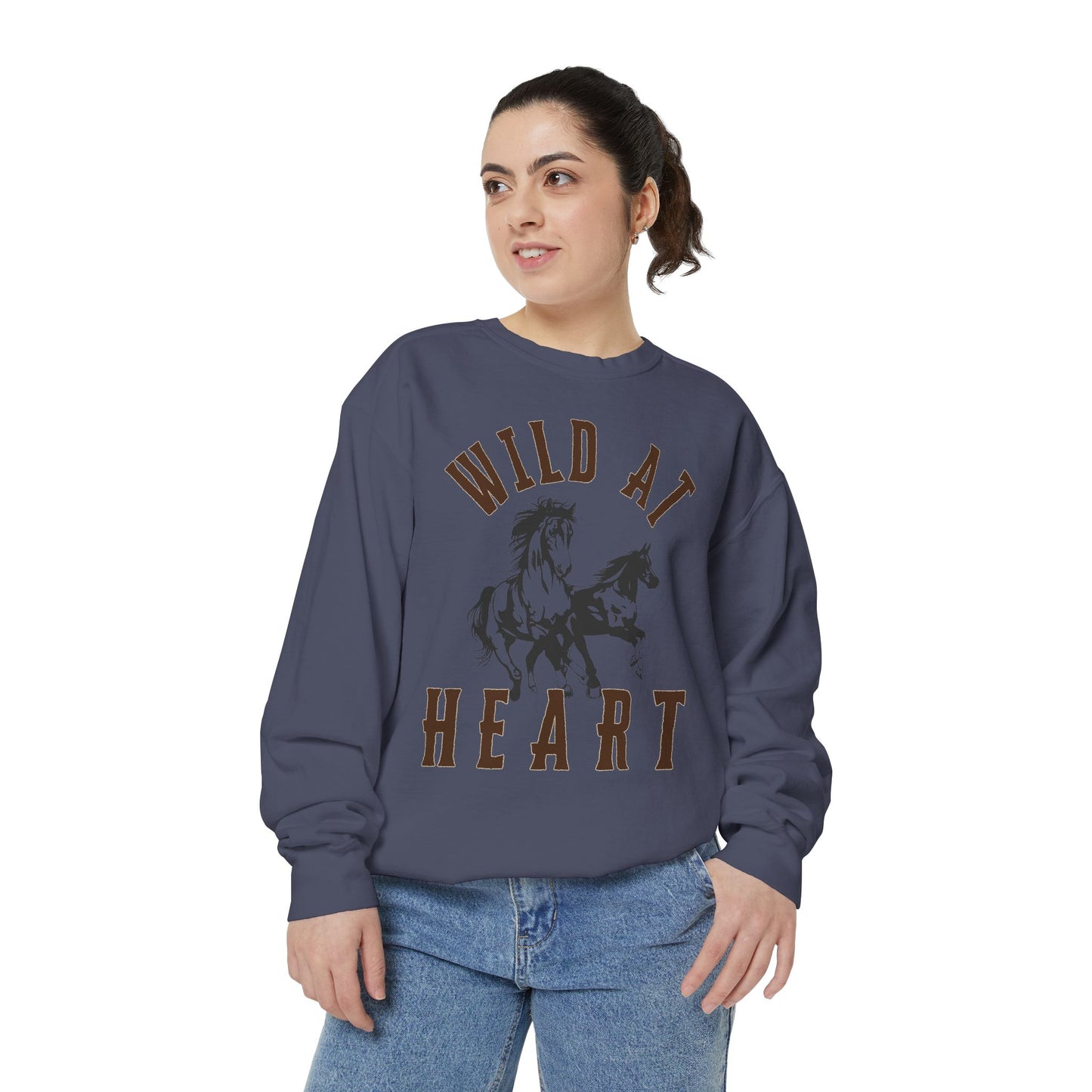 WILD AT HEART UNISEX Garment-Dyed Sweatshirt