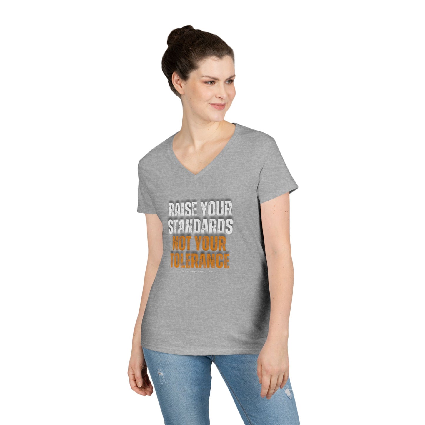 RAISE YOUR STANDARDS Ladies' V-Neck T-Shirt