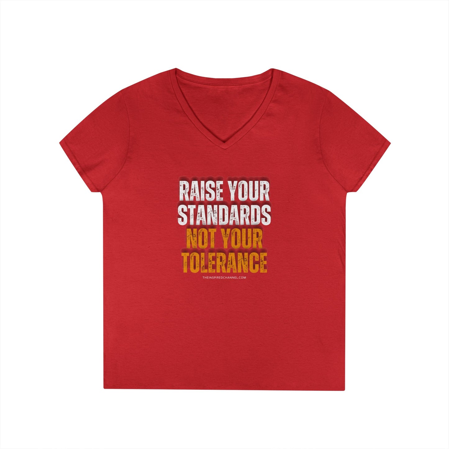 RAISE YOUR STANDARDS Ladies' V-Neck T-Shirt