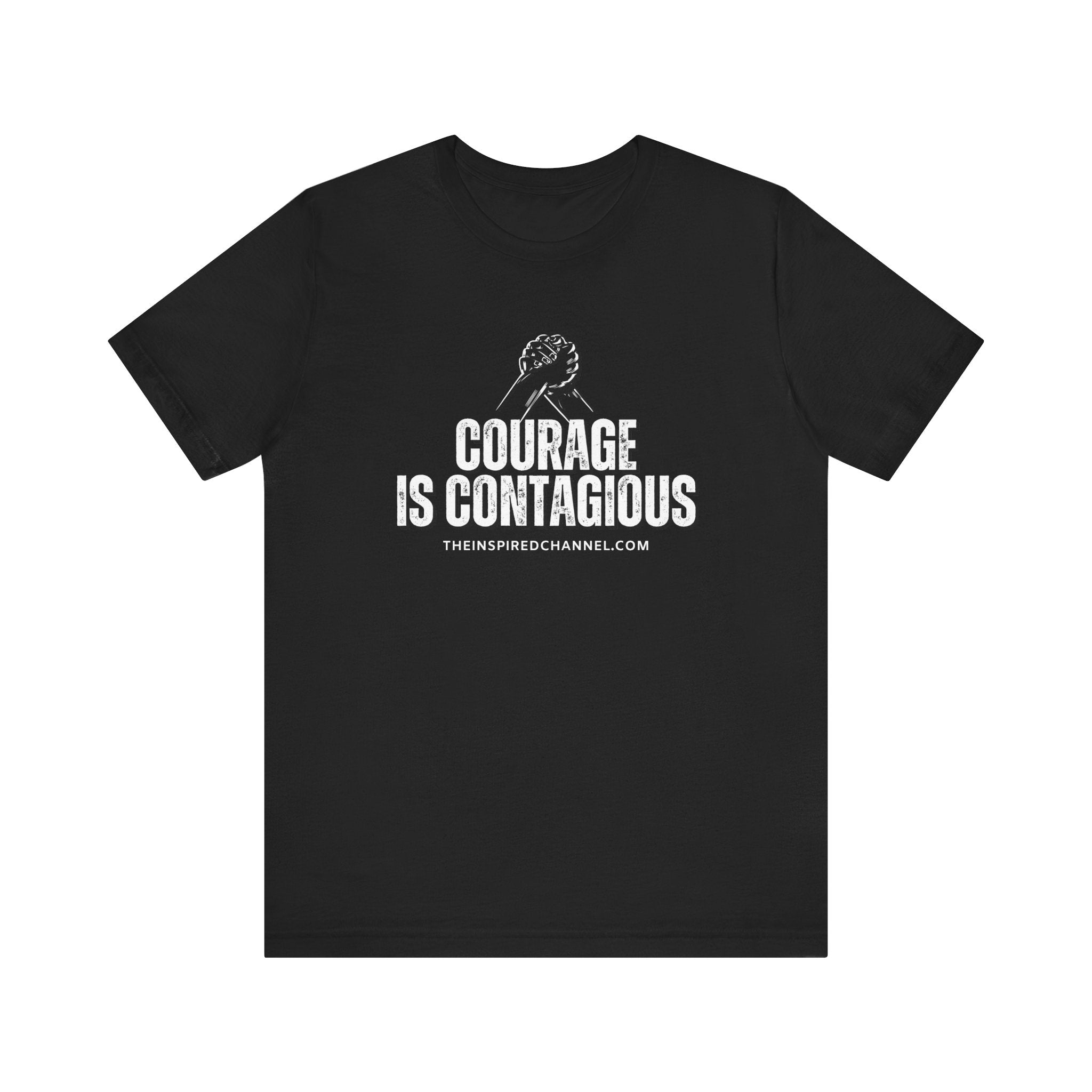 INSPIRED UNISEX Courage Is Contagious Jersey Short Sleeve Tee