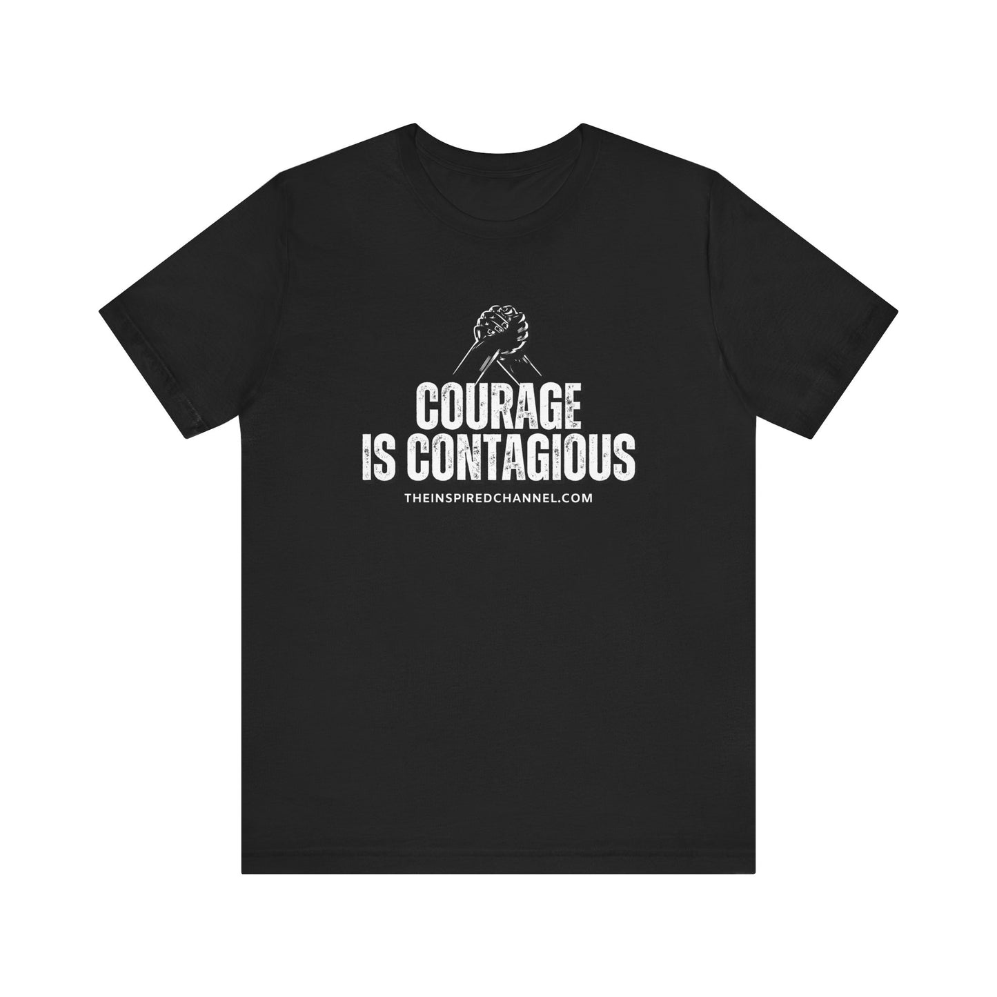 INSPIRED UNISEX Courage Is Contagious Jersey Short Sleeve Tee