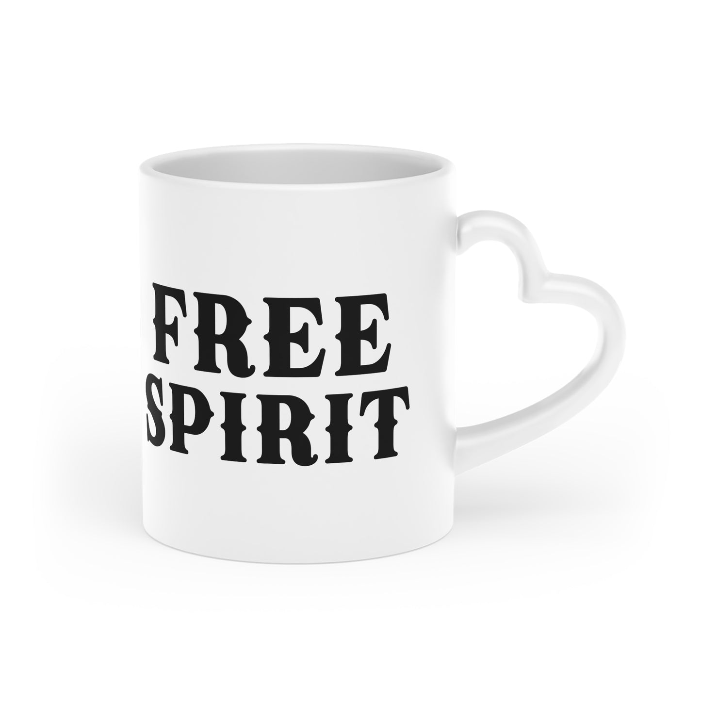 FREE SPIRIT Heart-Shaped Mug