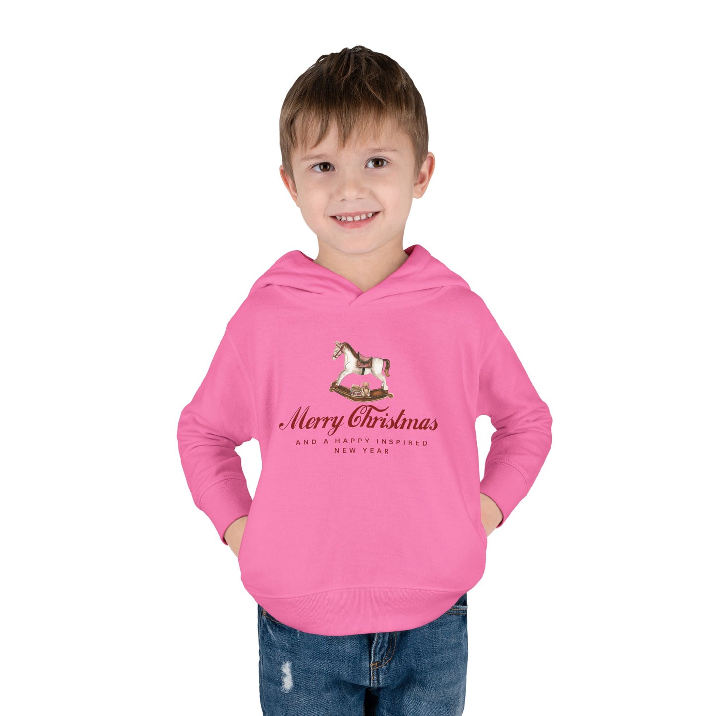 INSPIRED Toddler Hoodie - Merry Christmas Horse