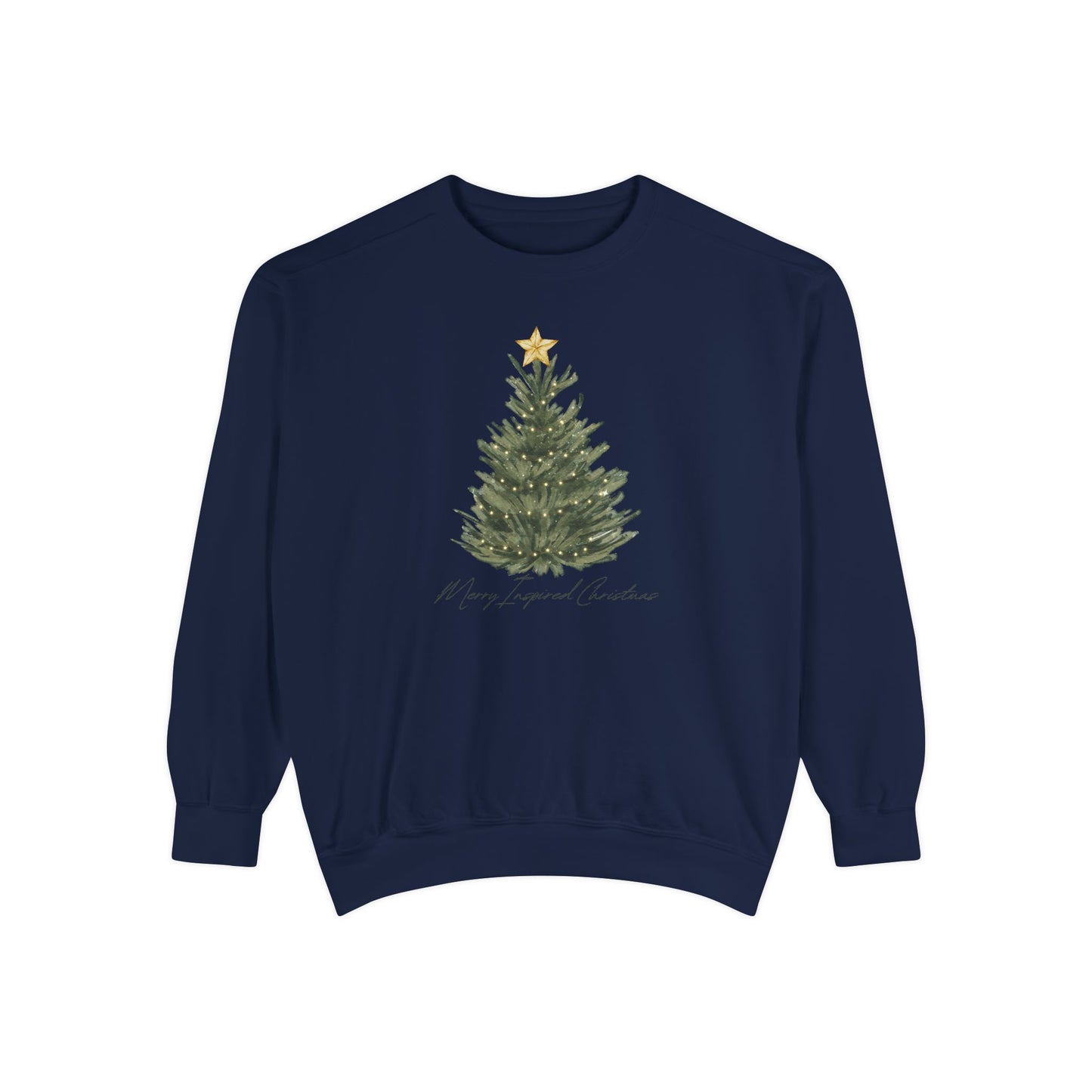 INSPIRED SPECIAL CHRISTMAS Tree EDITION UNISEX Garment-Dyed Sweatshirt