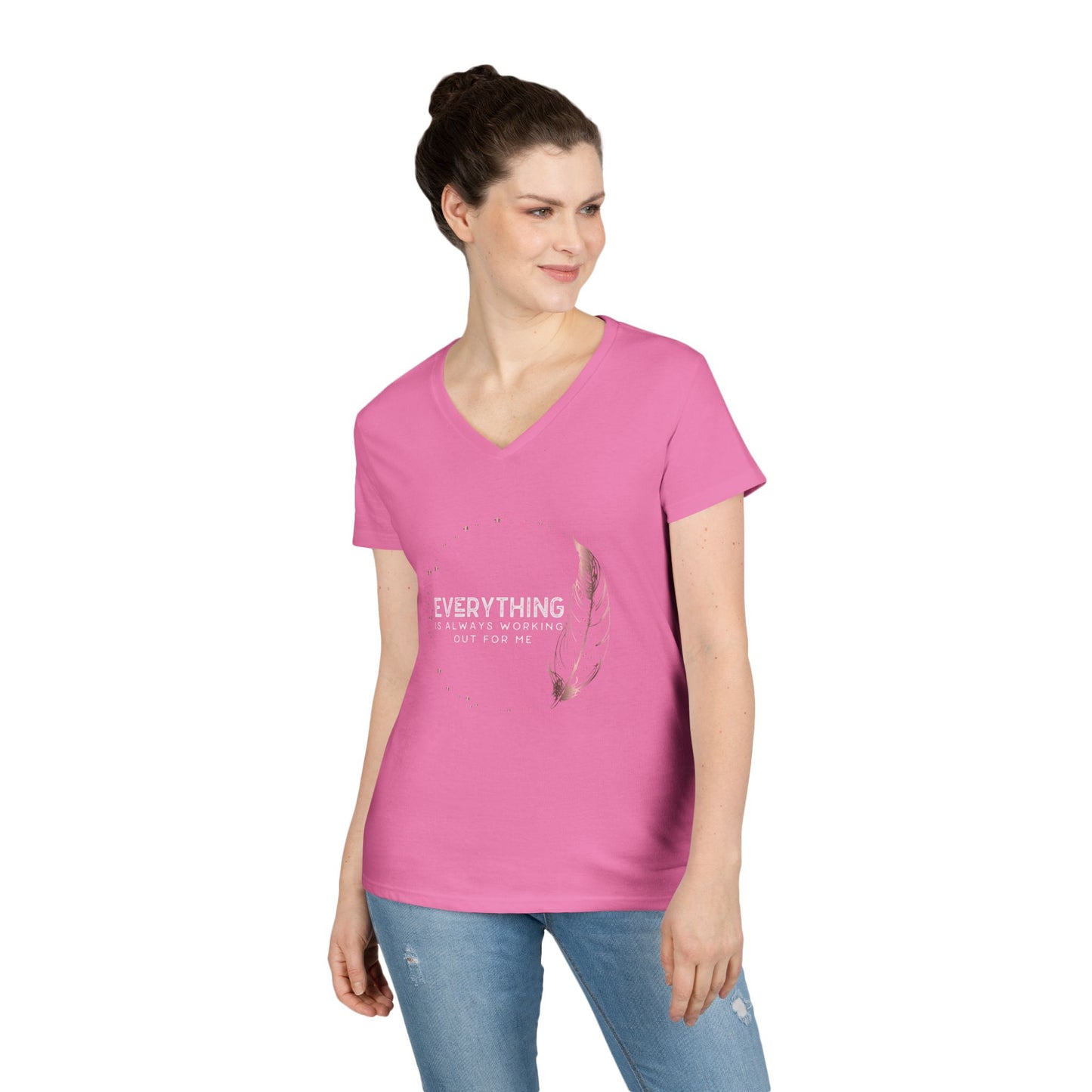 EVERYTHING IS ALWAYS... Ladies' V-Neck T-Shirt